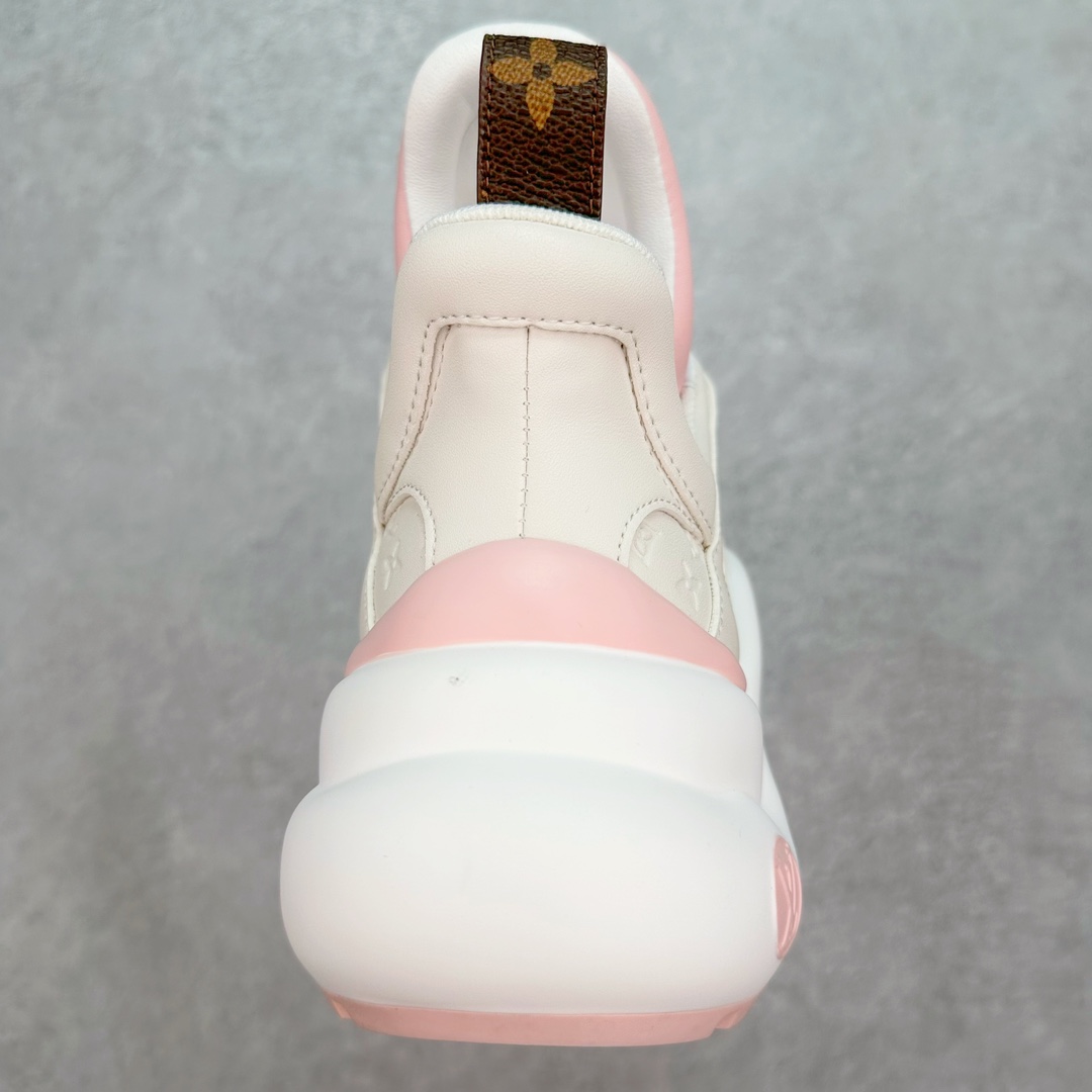 图片[8]-💰420 ＃K版纯原 Louis Vuitton Archlight Sneakers lv真皮拼色减震运动弓型舞蹈复古走秀老爹运动鞋 升级2023原装配件5D效果礼盒及全套原装配件包装物#支持感应NFC官网跳转#雪梨形超软沙绒纸团+细节制造精品#采用头层小牛皮革饰片#独立开发TPU回弹中底#组合TPR耐磨外底#超软皮内里脚垫❗ 尺码：35-39 编码：yby4936090-运动鞋