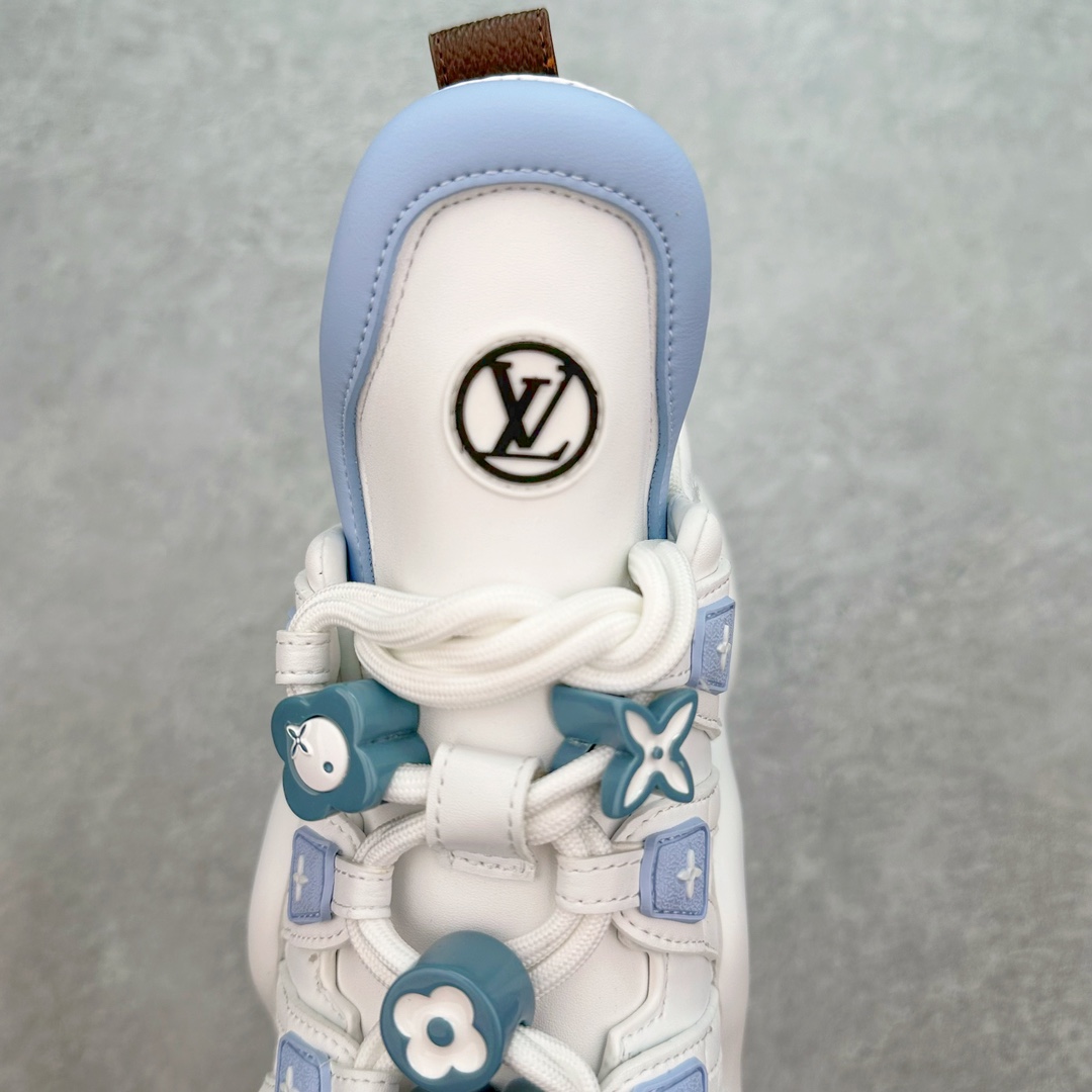 图片[5]-💰420 ＃K版纯原 Louis Vuitton Archlight Sneakers lv真皮拼色减震运动弓型舞蹈复古走秀老爹运动鞋 升级2023原装配件5D效果礼盒及全套原装配件包装物#支持感应NFC官网跳转#雪梨形超软沙绒纸团+细节制造精品#采用头层小牛皮革饰片#独立开发TPU回弹中底#组合TPR耐磨外底#超软皮内里脚垫❗ 尺码：35-39 编码：yby4936090-运动鞋