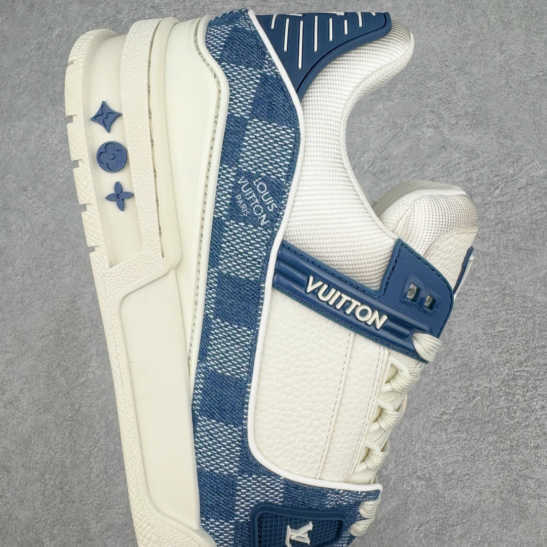 图片[6]-💰480 ＃GD广顶 Louis Vuitton Trainer lv路易威登时装走秀运动时尚板鞋 外贸零售特供批次 2023全新纸板数据 印花高频效果碾压市面 市售天花板产物 耗时半年巨作 全套原厂新版原纸板楦头开发 原厂特供皮料加持 市场所有版本中综合最强的货品 GD实力大厂出品 全网最全配色更新最快 最成熟的做工稳定的品控 完美鞋型超高的清洁度 零毛边线头瑕疵 全套原楦原纸版原鞋开模 全网最具灵魂的版型 正确原装黄色鞋盒 正确中底印花 鞋面印花3D高频深度立体 全鞋电脑针车 紧密相连 针距密度一致 环保乳胶注塑鞋垫 厚度脚感还原原版 皮面裁剪部位 统一油边封口工艺 原装橡胶大底含胶量大底组合零偏差 专柜全套包装 防尘袋 说明书 质保卡 男女鞋 尺码：35 36 37 38 39 40 41 42 43 44 45 编码：by5936050-运动鞋