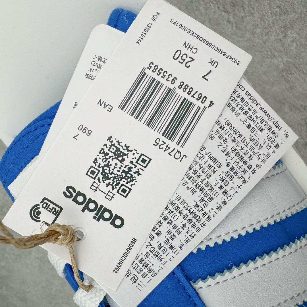 图片[11]-＃纯原 AD Gazelle Beach Slide 羚羊海滩系列经典沙滩百搭休闲运动拖鞋“蓝白”JQ7425 采用环保牛巴磨砂革鞋面材质 双层组合轻量鞋床#耐磨EVA材质压模大底 尺码： 36-45-选品中心