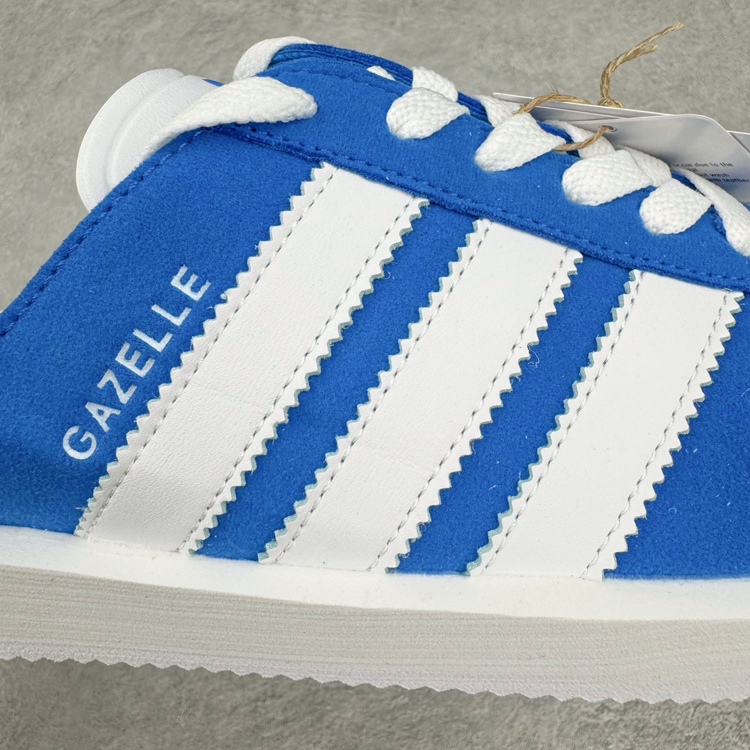 图片[13]-＃纯原 AD Gazelle Beach Slide 羚羊海滩系列经典沙滩百搭休闲运动拖鞋“蓝白”JQ7425 采用环保牛巴磨砂革鞋面材质 双层组合轻量鞋床#耐磨EVA材质压模大底 尺码： 36-45-选品中心