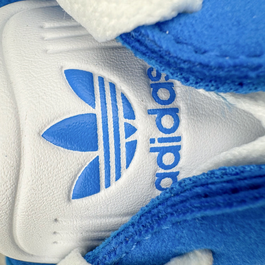 图片[10]-＃纯原 AD Gazelle Beach Slide 羚羊海滩系列经典沙滩百搭休闲运动拖鞋“蓝白”JQ7425 采用环保牛巴磨砂革鞋面材质 双层组合轻量鞋床#耐磨EVA材质压模大底 尺码： 36-45-选品中心