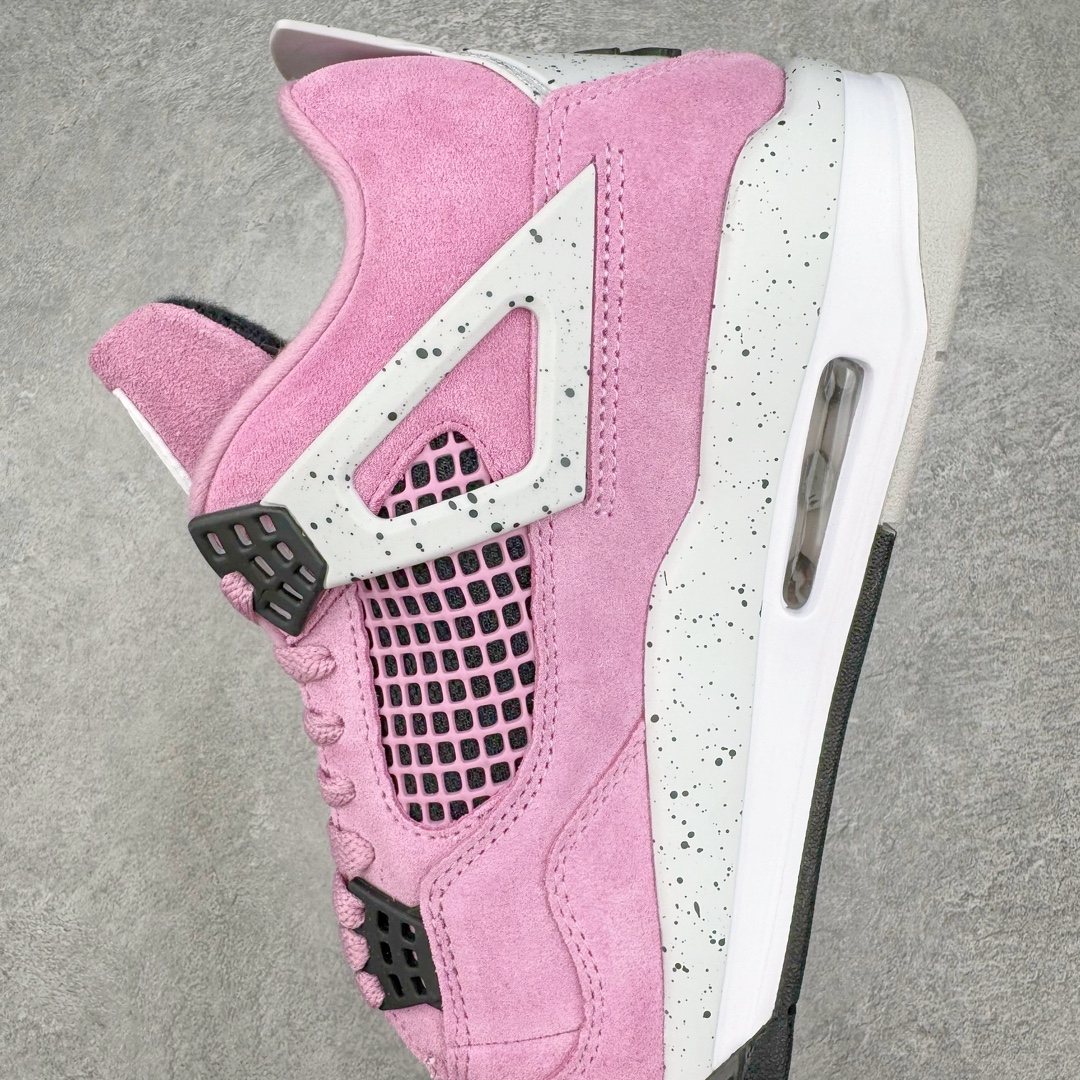 图片[7]-💰420 ＃Y3纯原 Air Jordan AJ4 WMNS \”Orchid\” 猛男粉 AQ9129-501 市售天花板产物 耗时半年巨作 全套原纸板楦头开发 原厂特供皮料加持 确保原汁原味 完美呈现四代版型 一比一鞋头弧度高度鞋身弧度 数据细节工艺流程均保持原鞋一致 原厂TPU网格鞋带扣 正确内里网布 菱角分明不变形无多余毛边 柔软性质感一致于原鞋 市场唯一原厂鞋扣模具 背面可见隐藏注塑口 原厂织唛标 原厂飞人电绣工艺 尾指中部跳三针 独家绑鞋带手法 印刷中底布 四线拉帮 米色美纹纸贴合固定 进口港宝加持 后跟自然饱满 全鞋荧光划线卡点 追求极致完美 每一双都是工艺品 多重QC质检 超越公司货的品控标准 实实在在的免检产品 尺码：40.5 41 42 42.5 43 44 44.5 45 46 47.5 48.5 编码：by4936090-运动鞋