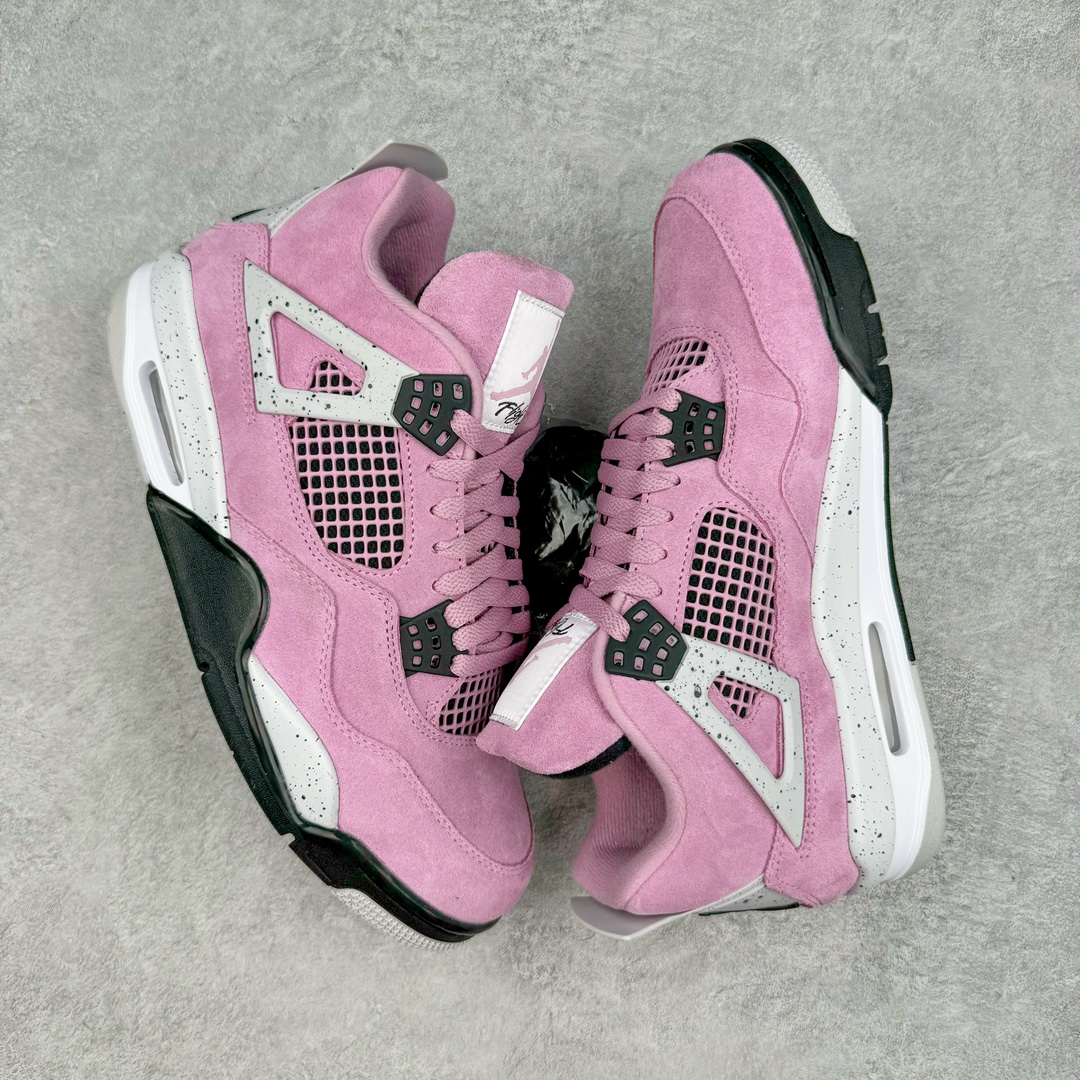 图片[3]-💰420 ＃Y3纯原 Air Jordan AJ4 WMNS \”Orchid\” 猛男粉 AQ9129-501 市售天花板产物 耗时半年巨作 全套原纸板楦头开发 原厂特供皮料加持 确保原汁原味 完美呈现四代版型 一比一鞋头弧度高度鞋身弧度 数据细节工艺流程均保持原鞋一致 原厂TPU网格鞋带扣 正确内里网布 菱角分明不变形无多余毛边 柔软性质感一致于原鞋 市场唯一原厂鞋扣模具 背面可见隐藏注塑口 原厂织唛标 原厂飞人电绣工艺 尾指中部跳三针 独家绑鞋带手法 印刷中底布 四线拉帮 米色美纹纸贴合固定 进口港宝加持 后跟自然饱满 全鞋荧光划线卡点 追求极致完美 每一双都是工艺品 多重QC质检 超越公司货的品控标准 实实在在的免检产品 尺码：40.5 41 42 42.5 43 44 44.5 45 46 47.5 48.5 编码：by4936090-运动鞋