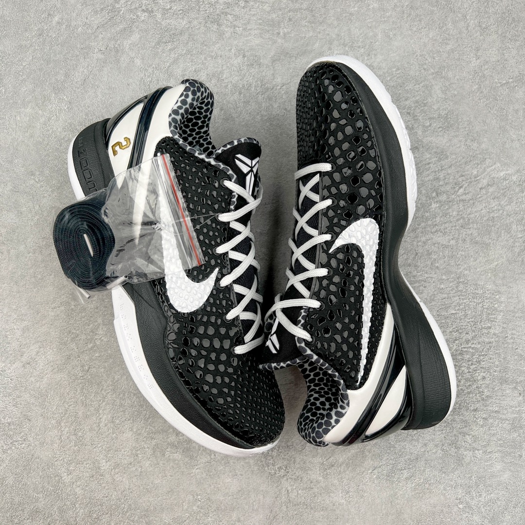 图片[3]-💰260 ＃MF NK Zoom Kobe 6 Protro 科比六代 黑白天使GiGi CW2190-002 主攻中端市场 全套原纸板楦头开发 确保原汁原味 完美呈现版型 一比一鞋头弧度高度鞋身弧度 细节品控鞋型完美 原厂TPU网格鞋带扣 正确内里网布 前后气垫加持 信仰绝不减配 全鞋身材料卡色独家定制 SWOOSH 蛇鳞 正确珠光效果（内嵌珍珠粉）独家前掌Zoom Turbo 后掌马蹄Zoom缓震 内置全真动态飞线 独家复刻U型缓震垫带独立钢印 十年情怀 这里完美落地 一个月独家售后 为实战保驾护航 尺码：40 40.5 41 42 42.5 43 44 44.5 45 45.5 46 47.5 48.5 编码：by3936030-运动鞋