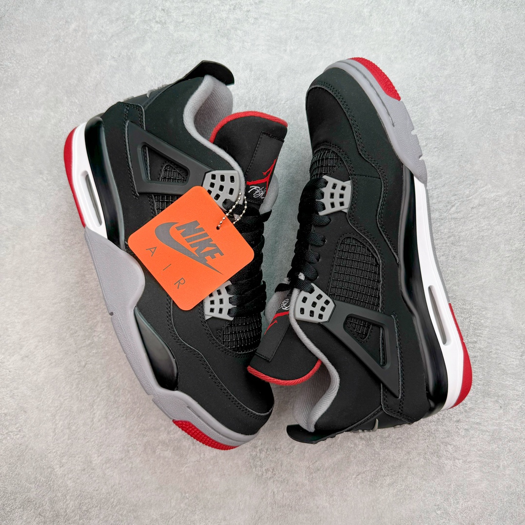 图片[3]-💰190 ＃DG纯原福利‼Air Jordan AJ4 Retro 黑红公牛 308497-060 市售第一梯队产物 耗时半年巨作 全套原纸板楦头开发 原厂特供皮料加持 确保原汁原味 完美呈现四代版型 一比一鞋头弧度高度鞋身弧度 数据细节工艺流程均保持原鞋一致 原厂TPU网格鞋带扣 正确内里网布 菱角分明不变形无多余毛边 柔软性质感一致于原鞋 市场唯一原厂鞋扣模具 背面可见隐藏注塑口 原厂织唛标 原厂飞人电绣工艺 尾指中部跳三针 独家绑鞋带手法 印刷中底布 四线拉帮 米色美纹纸贴合固定 进口港宝加持 后跟自然饱满 全鞋荧光划线卡点 追求极致完美 每一双都是工艺品 多重QC质检 超越公司货的品控标准 实实在在的免检产品 尺码：40.5 41 42 42.5 43 44 44.5 45 46 47.5 编码：by2936060-运动鞋