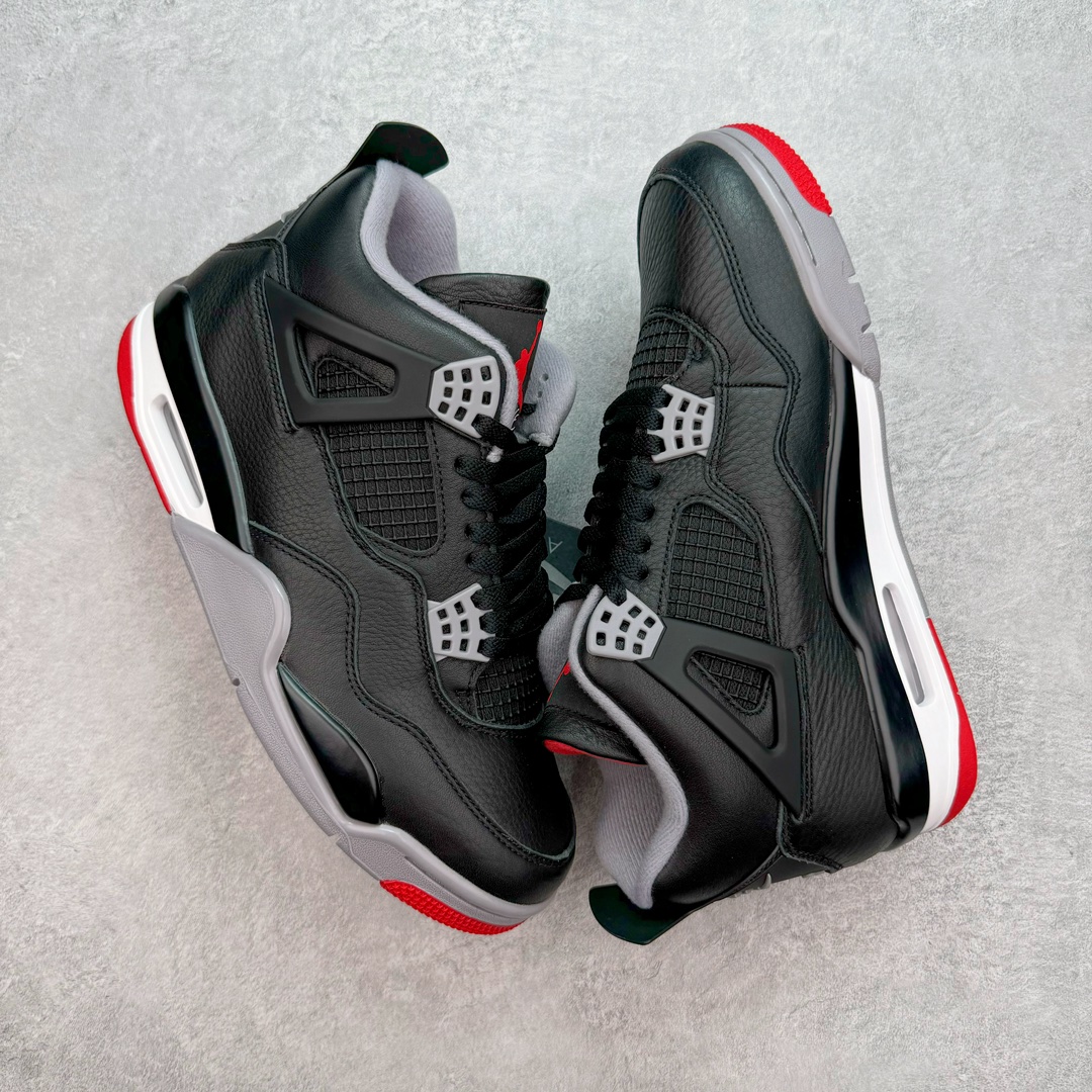 图片[3]-💰190 ＃DG纯原福利‼Air Jordan AJ4 \”Bred Reimagined\” 黑红2024 FV5029-006 市售第一梯队产物 耗时半年巨作 全套原纸板楦头开发 原厂特供皮料加持 确保原汁原味 完美呈现四代版型 一比一鞋头弧度高度鞋身弧度 数据细节工艺流程均保持原鞋一致 原厂TPU网格鞋带扣 正确内里网布 菱角分明不变形无多余毛边 柔软性质感一致于原鞋 市场唯一原厂鞋扣模具 背面可见隐藏注塑口 原厂织唛标 原厂飞人电绣工艺 尾指中部跳三针 独家绑鞋带手法 印刷中底布 四线拉帮 米色美纹纸贴合固定 进口港宝加持 后跟自然饱满 全鞋荧光划线卡点 追求极致完美 每一双都是工艺品 多重QC质检 超越公司货的品控标准 实实在在的免检产品 尺码：40.5 41 42 42.5 43 44 44.5 45 46 47.5 编码：by2936060-运动鞋