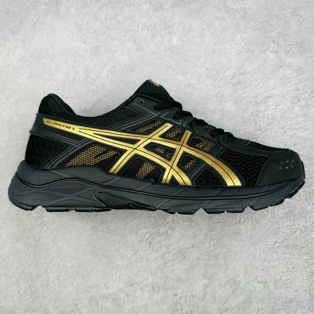 💰150 Asics Gel-Contend 亚瑟士抗衡4代低帮城市休闲运动跑步鞋 专业的运动科技 出色的缓冲性能 带来舒适的跑步体验 鞋面采用三明治网布 透气性非常出色 鞋舌带有偏向外侧设计 固定鞋舌防止外倾 内里海绵加透气的BK网布 加强脚部的包覆感 Rearfoot Gel后置凝胶能提供出色的缓冲性能 中底采用补强结构 能有效防止运动中的长时间扭动造成足弓变形 缓解足部疲劳 防滑耐磨橡胶大底 具有较强抓地性 适合慢跑和中等强度训练穿着 后跟内置GEL胶提供更加充分的冲击防护 鞋身外侧反光设计元素 在夜间增强保护性能 尺码：35 36 36.5 37 38 38.5 39 40 40.5 41 42 42.5 43 44 45 编码：Bby2936020-运动鞋