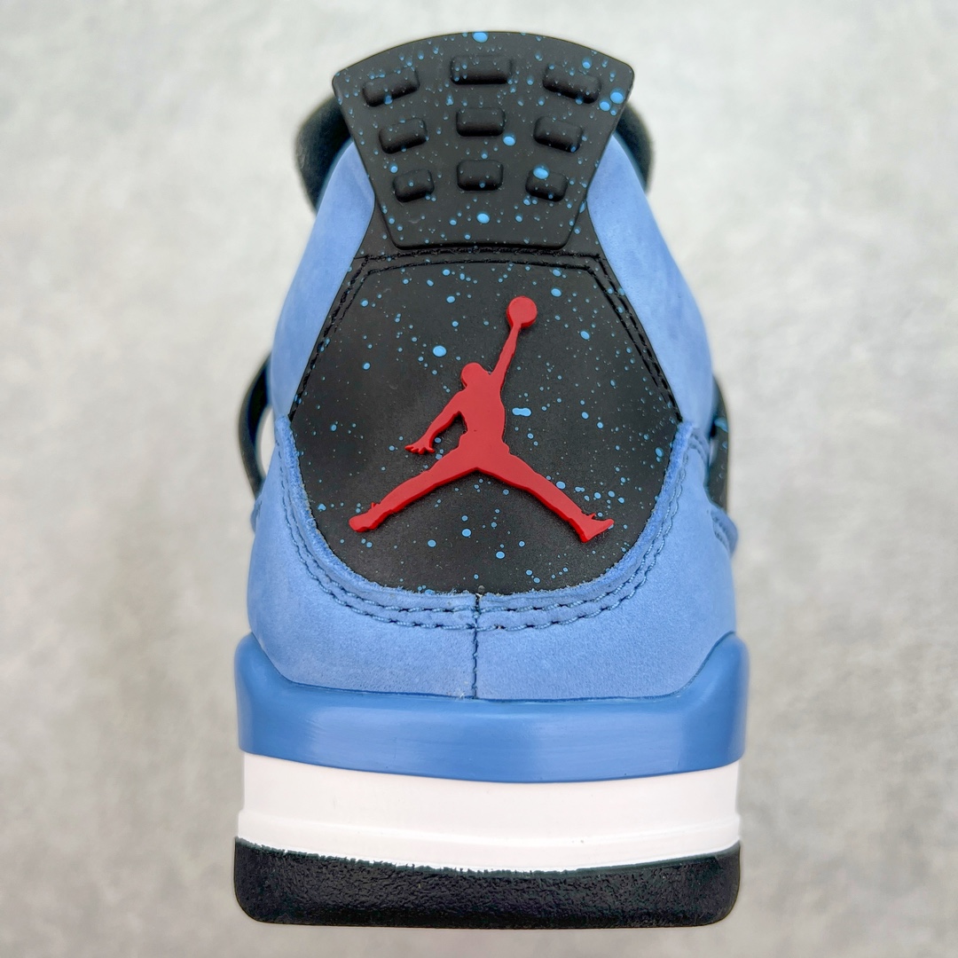 图片[8]-💰190 ＃DG纯原福利‼Travis Scott x Air Jordan AJ4 TS联名冰蓝 308497-406 市售第一梯队产物 耗时半年巨作 全套原纸板楦头开发 原厂特供皮料加持 确保原汁原味 完美呈现四代版型 一比一鞋头弧度高度鞋身弧度 数据细节工艺流程均保持原鞋一致 原厂TPU网格鞋带扣 正确内里网布 菱角分明不变形无多余毛边 柔软性质感一致于原鞋 市场唯一原厂鞋扣模具 背面可见隐藏注塑口 原厂织唛标 原厂飞人电绣工艺 尾指中部跳三针 独家绑鞋带手法 印刷中底布 四线拉帮 米色美纹纸贴合固定 进口港宝加持 后跟自然饱满 全鞋荧光划线卡点 追求极致完美 每一双都是工艺品 多重QC质检 超越公司货的品控标准 实实在在的免检产品 尺码：40.5 41 42 42.5 43 44 44.5 45 46 47.5 编码：by2936060-运动鞋