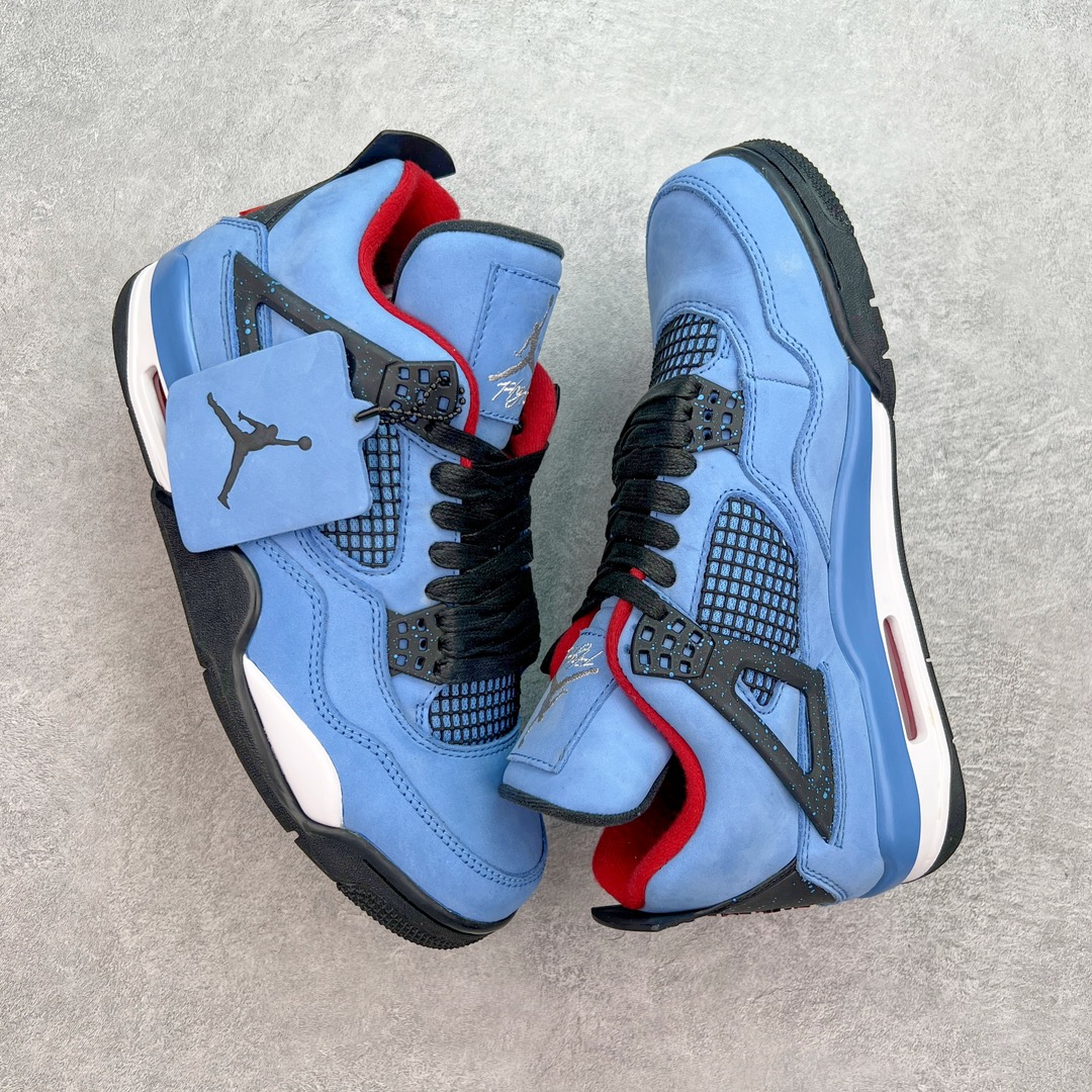 图片[3]-💰190 ＃DG纯原福利‼Travis Scott x Air Jordan AJ4 TS联名冰蓝 308497-406 市售第一梯队产物 耗时半年巨作 全套原纸板楦头开发 原厂特供皮料加持 确保原汁原味 完美呈现四代版型 一比一鞋头弧度高度鞋身弧度 数据细节工艺流程均保持原鞋一致 原厂TPU网格鞋带扣 正确内里网布 菱角分明不变形无多余毛边 柔软性质感一致于原鞋 市场唯一原厂鞋扣模具 背面可见隐藏注塑口 原厂织唛标 原厂飞人电绣工艺 尾指中部跳三针 独家绑鞋带手法 印刷中底布 四线拉帮 米色美纹纸贴合固定 进口港宝加持 后跟自然饱满 全鞋荧光划线卡点 追求极致完美 每一双都是工艺品 多重QC质检 超越公司货的品控标准 实实在在的免检产品 尺码：40.5 41 42 42.5 43 44 44.5 45 46 47.5 编码：by2936060-运动鞋