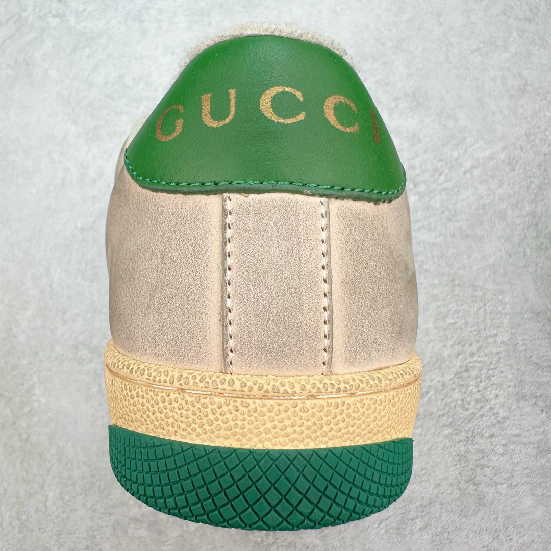 图片[8]-💰290 ＃纯原福利‼Gucci Screener sneaker 古驰双G小脏鞋系列复古怀旧校园风低帮板鞋 全套原楦原纸版原鞋开模 全网最具灵魂的版型 鞋头上翘1.6CM 后跟自然弧度内收 双G珐琅 条纹清晰 原厂五金带3M反光 原装意大利进口里外全皮 纯手工水洗做旧处理 侧面条纹饰带 原厂定制 零串色零起毛 大底防滑网格由里到外大小逐渐递减 原厂数据电绣 清晰立体 多边形闪钻大小一致带光泽 全鞋电脑针车 紧密相连 针距密度一致 环保乳胶注塑鞋垫 厚度脚感还原原版 皮面裁剪部位 统一油边封口工艺 大底组合零偏差 挑战各种艺术家 右脚鞋侧嵌入NFC防伪芯片装置＋鞋盒标二唯码扫描 秒进官网 专柜全套包装 防尘袋 说明书 质保卡 购物袋 Size：35 36 37 38 39 40 41 42 43 44 45 编码：yby3936060-运动鞋