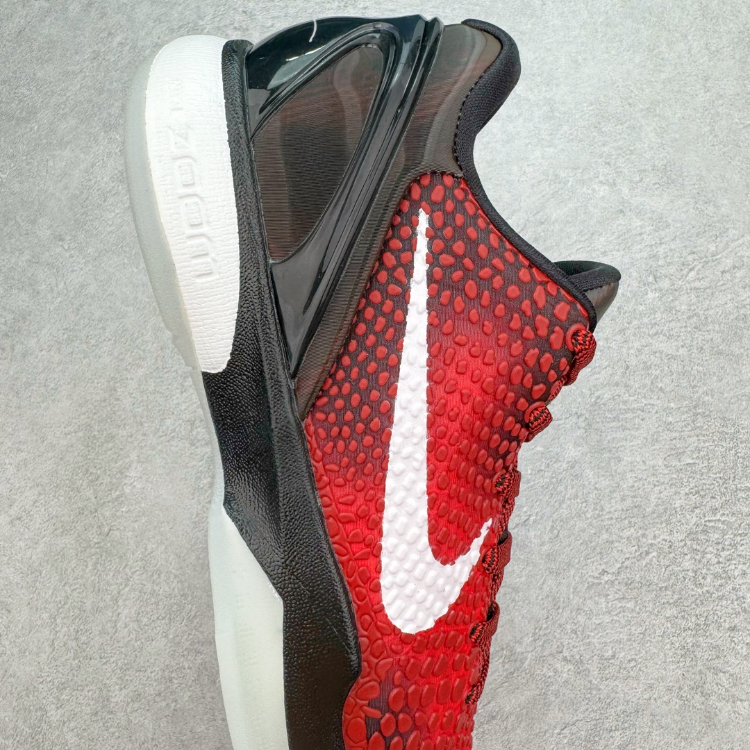 图片[6]-💰340 ＃XS NK Zoom Kobe 6 科比六代签名实战篮球鞋 黑红 DH9888-600 全套原纸板楦头开发 确保原汁原味 完美呈现版型 一比一鞋头弧度高度鞋身弧度 细节品控鞋型完美 原厂TPU网格鞋带扣 正确内里网布 前后气垫加持 信仰绝不减配 全鞋身材料卡色独家定制 SWOOSH 蛇鳞 正确珠光效果（内嵌珍珠粉）独家前掌Zoom Turbo 后掌马蹄Zoom缓震 内置全真动态飞线 独家复刻U型缓震垫带独立钢印 十年情怀 这里完美落地 尺码：39 40 40.5 41 42 42.5 43 44 44.5 45 46 47.5 48.5 编码：by4936010-运动鞋