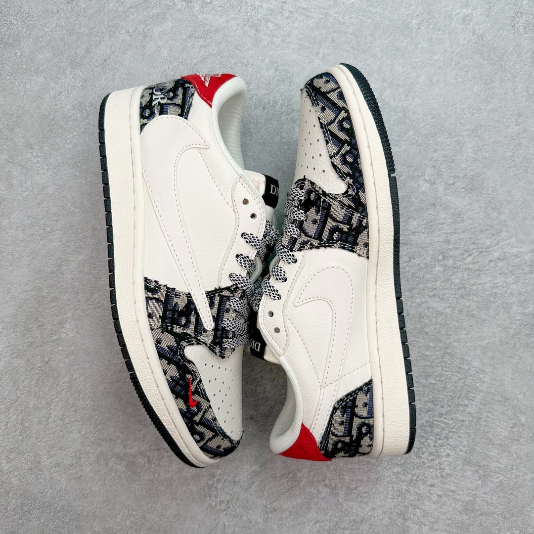 图片[3]-TS x Air Jordan AJ1 Low 倒钩低帮联名定制配色 XY2688-108 原厂内置气垫魔块 A模大底 头层小牛皮 鞋舌AJ原厂专用牛津布+AJ专用反口珍珠布+原厂无杂质高弹内里海棉+特殊封边弹力鞋带 尺码：36 36.5 37.5 38 38.5 39 40 40.5 41 42 42.5 43 44 44.5 45 46 47.5-选品中心