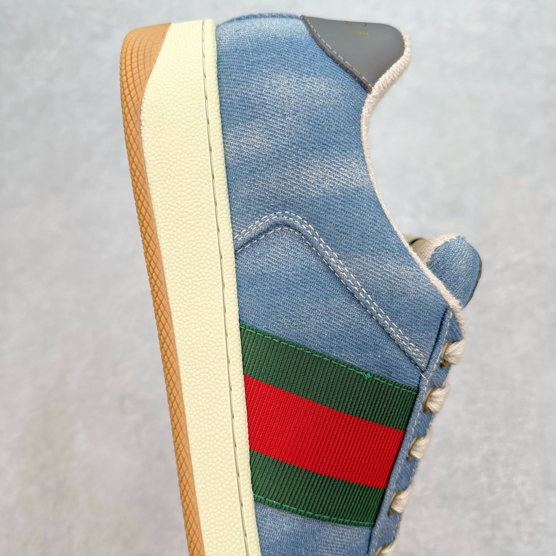 图片[6]-💰320 ＃纯原 Gucci Screener sneaker 古驰双G小脏鞋系列复古怀旧校园风低帮板鞋 全套原楦原纸版原鞋开模 全网最具灵魂的版型 鞋头上翘1.6CM 后跟自然弧度内收 双G珐琅 条纹清晰 原厂五金带3M反光 原装意大利进口里外全皮 纯手工水洗做旧处理 侧面条纹饰带 原厂定制 零串色零起毛 大底防滑网格由里到外大小逐渐递减 原厂数据电绣 清晰立体 多边形闪钻大小一致带光泽 全鞋电脑针车 紧密相连 针距密度一致 环保乳胶注塑鞋垫 厚度脚感还原原版 皮面裁剪部位 统一油边封口工艺 大底组合零偏差 挑战各种艺术家 右脚鞋侧嵌入NFC防伪芯片装置＋鞋盒标二唯码扫描 秒进官网 专柜全套包装 防尘袋 说明书 质保卡 购物袋 Size：35 36 37 38 39 40 41 42 43 44 45 编码：Wby3936090-运动鞋