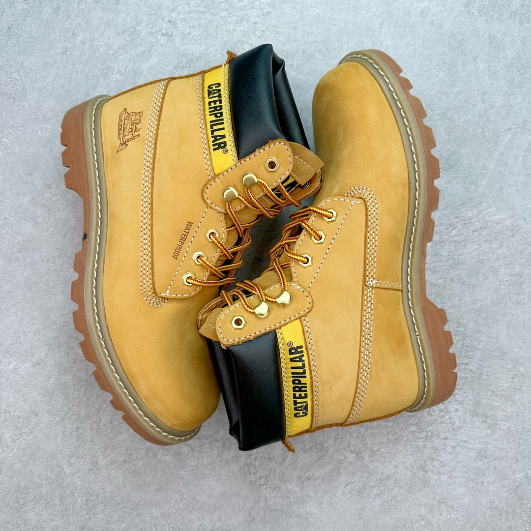 图片[3]-最新款天猫官方同步硬汉推土机CAT卡特 GORE-TEX户外休闲工装大黄靴防水鞋系列 广东全新工艺升级 全鞋真牛皮材料 大底到五金都是代工厂原材料制作 同原版固特异永不开胶工艺 好货不杀猪 首单质量严格把控 某宝代购最畅销的产品 全网独家首发 品质毋庸置疑 全套官网统一包装 今年冬季防寒户外专用 日常随意搭配 型男必备 尺码：39 40 41 42 43 44 （皮鞋码）-选品中心