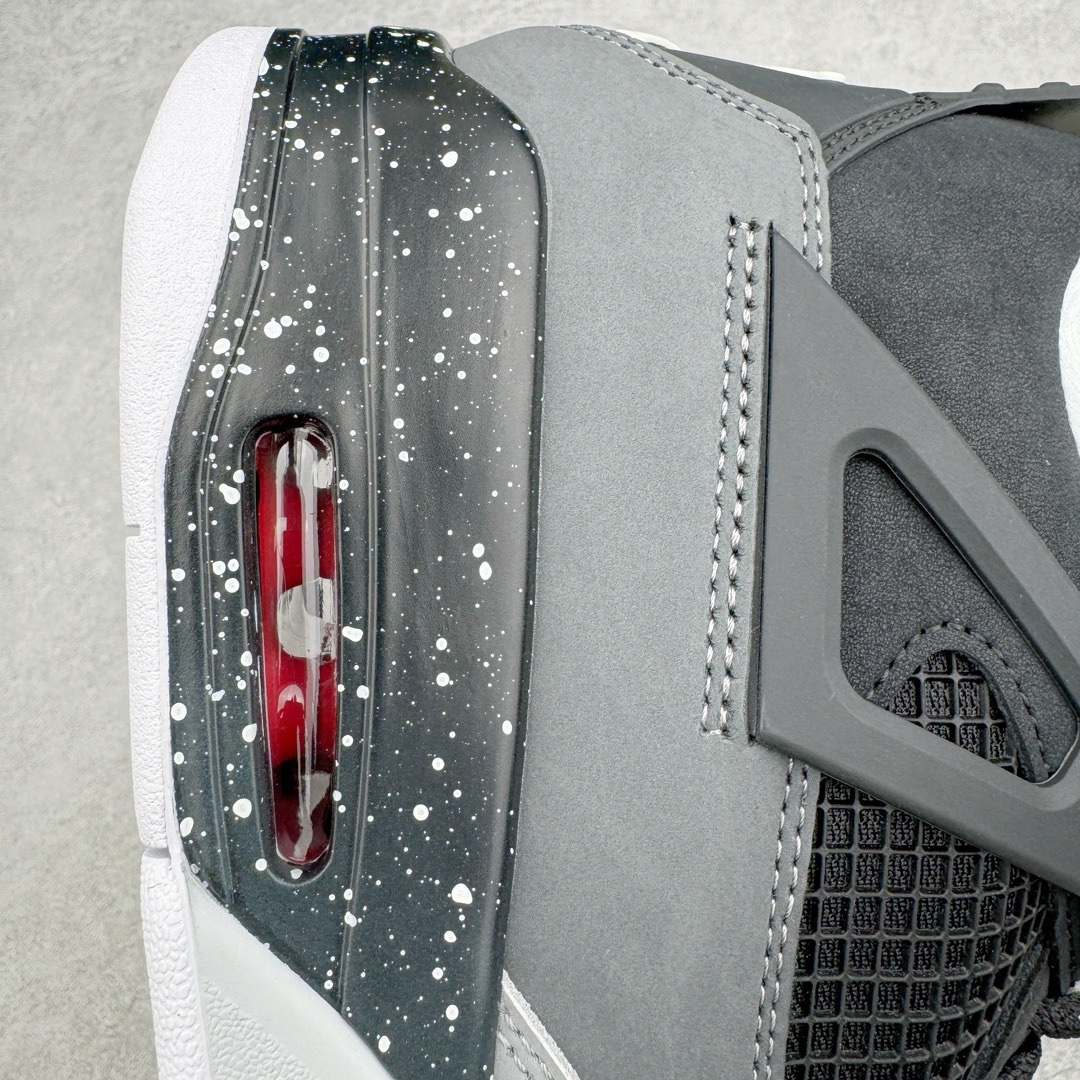 图片[11]-＃KZ神版福利回馈 Air Jordan AJ4 Retro 恐惧奥利奥 626969-030 独家外贸特供尺码含 45.5 49.5 50.5 国内外口碑最好最推荐的产品 市场中端王者 亲自操刀耗时半年巨作 全套原纸板楦头开发 确保原汁原味 完美呈现四代版型 一比一鞋头弧度高度鞋身弧度 此版本只针对中端市场 皮料材质有所更替 其他数据细节工艺流程均保持一致 绝不口嗨 细节品控鞋型随意秒杀市面3XX 4XX 原厂TPU网格鞋带扣 正确内里网布 菱角分明不变形无多余毛边 柔软性质感一致于原鞋 市场唯一原厂鞋扣模具 背面可见隐藏注塑口 原厂织唛标 原厂飞人电绣工艺 尾指中部跳三针 独家绑鞋带手法 印刷中底布 四线拉帮 米色美纹纸贴合固定 进口港宝加持 后跟自然饱满 全鞋荧光划线卡点 追求极致完美 每一双都是工艺品 多重QC质检 超越公司货的品控标准 实实在在的免检产品 尺码：40 40.5 41 42 42.5 43 44 44.5 45 45.5 46 47.5 48.5 49.5 50.5-选品中心