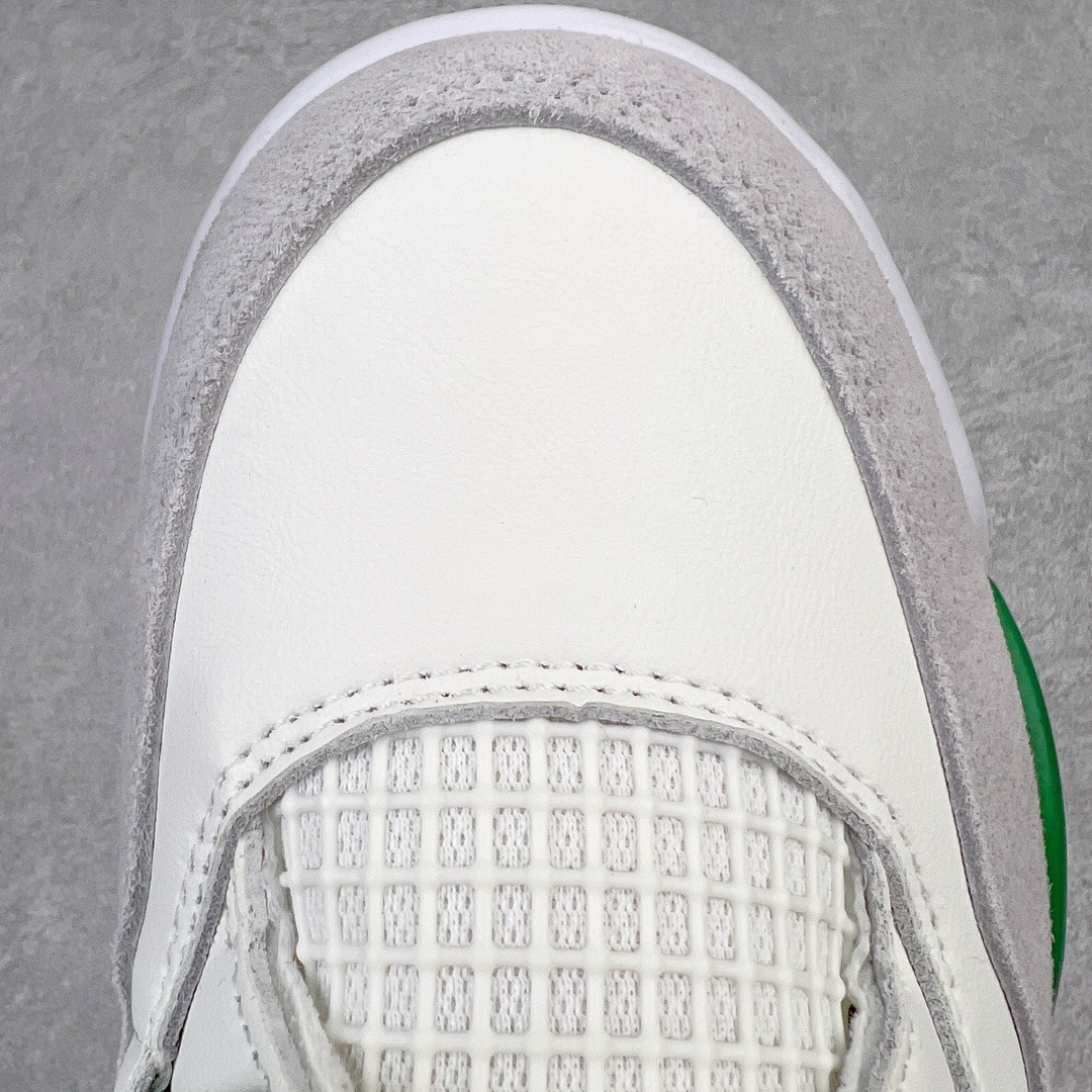 图片[15]-＃KZ神版 NK SB x Air Jordan AJ4 联名绿松石 白绿 DR5415-103 重点区分市面 唯一正确细节 后跟饰片中心位置有合模线 超弹硅胶材质 内层不织布补强 补强为硅胶提供更强耐久性 避免断裂 独家外贸特供尺码含 45.5 49.5 50.5 国内外口碑最好最推荐的产品 市场中端王者 亲自操刀耗时半年巨作 全套原纸板楦头开发 确保原汁原味 完美呈现四代版型 一比一鞋头弧度高度鞋身弧度 此版本只针对中端市场 皮料材质有所更替 其他数据细节工艺流程均保持一致 绝不口嗨 细节品控鞋型随意秒杀市面3XX 4XX 原厂TPU网格鞋带扣 正确内里网布 菱角分明不变形无多余毛边 柔软性质感一致于原鞋 市场唯一原厂鞋扣模具 背面可见隐藏注塑口 原厂织唛标 原厂飞人电绣工艺 尾指中部跳三针 独家绑鞋带手法 印刷中底布 四线拉帮 米色美纹纸贴合固定 进口港宝加持 后跟自然饱满 全鞋荧光划线卡点 追求极致完美 每一双都是工艺品 多重QC质检 超越公司货的品控标准 实实在在的免检产品 尺码：40 40.5 41 42 42.5 43 44 44.5 45 45.5 46 47.5 48.5 49.5 50.5-选品中心