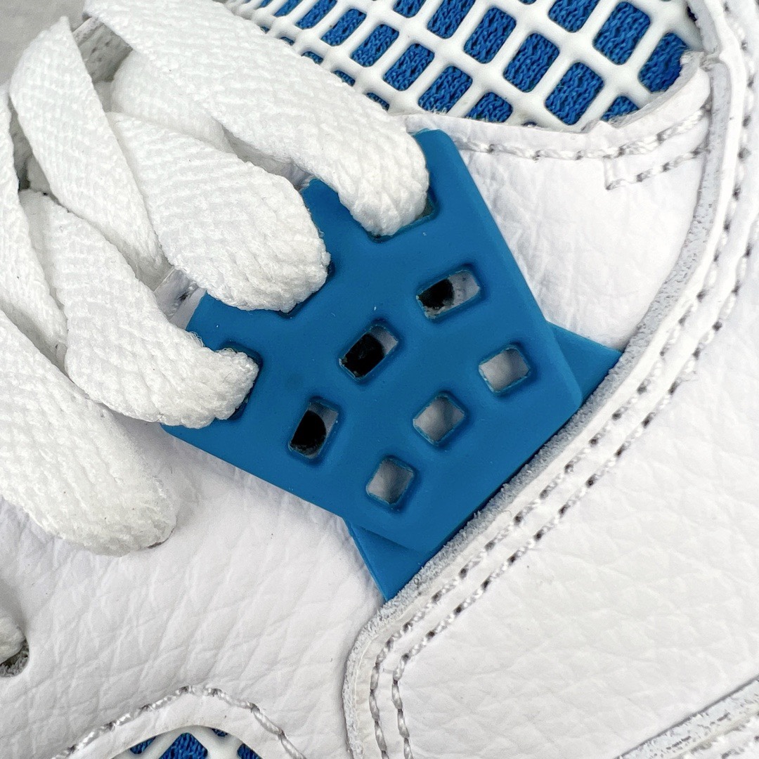 图片[12]-＃KZ神版福利回馈 Air Jordan AJ4 Retro 红蓝鸳鸯 CI1184-146 独家外贸特供尺码含 45.5 49.5 50.5 国内外口碑最好最推荐的产品 市场中端王者 亲自操刀耗时半年巨作 全套原纸板楦头开发 确保原汁原味 完美呈现四代版型 一比一鞋头弧度高度鞋身弧度 此版本只针对中端市场 皮料材质有所更替 其他数据细节工艺流程均保持一致 绝不口嗨 细节品控鞋型随意秒杀市面3XX 4XX 原厂TPU网格鞋带扣 正确内里网布 菱角分明不变形无多余毛边 柔软性质感一致于原鞋 市场唯一原厂鞋扣模具 背面可见隐藏注塑口 原厂织唛标 原厂飞人电绣工艺 尾指中部跳三针 独家绑鞋带手法 印刷中底布 四线拉帮 米色美纹纸贴合固定 进口港宝加持 后跟自然饱满 全鞋荧光划线卡点 追求极致完美 每一双都是工艺品 多重QC质检 超越公司货的品控标准 实实在在的免检产品 尺码：40 40.5 41 42 42.5 43 44 44.5 45 45.5 46 47.5 48.5 49.5 50.5-选品中心