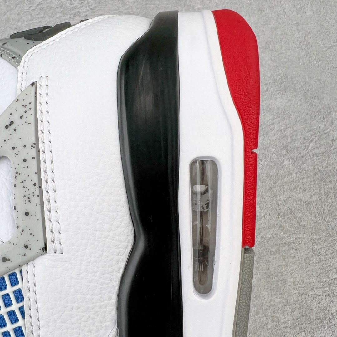 图片[14]-＃KZ神版福利回馈 Air Jordan AJ4 Retro 红蓝鸳鸯 CI1184-146 独家外贸特供尺码含 45.5 49.5 50.5 国内外口碑最好最推荐的产品 市场中端王者 亲自操刀耗时半年巨作 全套原纸板楦头开发 确保原汁原味 完美呈现四代版型 一比一鞋头弧度高度鞋身弧度 此版本只针对中端市场 皮料材质有所更替 其他数据细节工艺流程均保持一致 绝不口嗨 细节品控鞋型随意秒杀市面3XX 4XX 原厂TPU网格鞋带扣 正确内里网布 菱角分明不变形无多余毛边 柔软性质感一致于原鞋 市场唯一原厂鞋扣模具 背面可见隐藏注塑口 原厂织唛标 原厂飞人电绣工艺 尾指中部跳三针 独家绑鞋带手法 印刷中底布 四线拉帮 米色美纹纸贴合固定 进口港宝加持 后跟自然饱满 全鞋荧光划线卡点 追求极致完美 每一双都是工艺品 多重QC质检 超越公司货的品控标准 实实在在的免检产品 尺码：40 40.5 41 42 42.5 43 44 44.5 45 45.5 46 47.5 48.5 49.5 50.5-选品中心