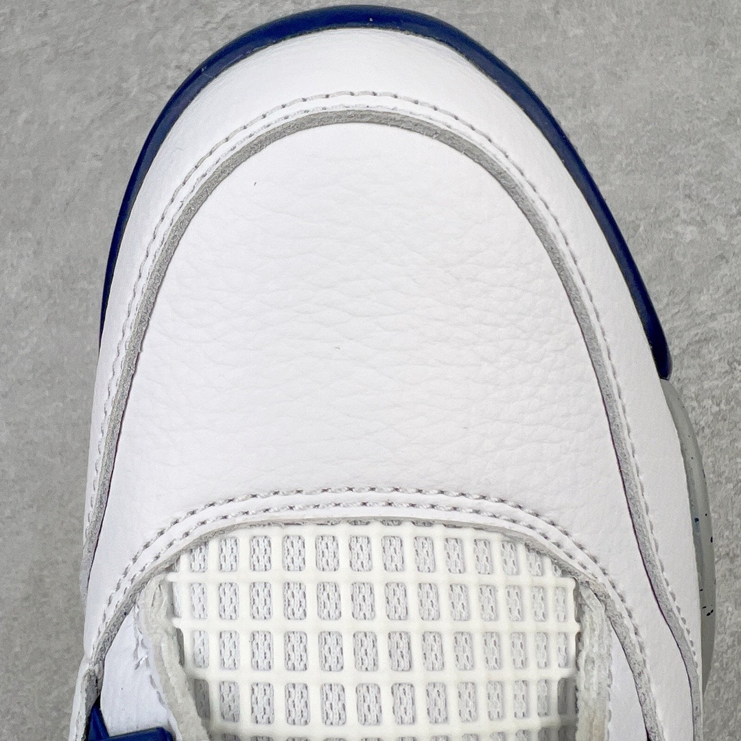 图片[13]-＃KZ神版福利回馈 Air Jordan AJ4 Retro 午夜蓝 DH6927-140 独家外贸特供尺码含 45.5 49.5 50.5 国内外口碑最好最推荐的产品 市场中端王者 亲自操刀耗时半年巨作 全套原纸板楦头开发 确保原汁原味 完美呈现四代版型 一比一鞋头弧度高度鞋身弧度 此版本只针对中端市场 皮料材质有所更替 其他数据细节工艺流程均保持一致 绝不口嗨 细节品控鞋型随意秒杀市面3XX 4XX 原厂TPU网格鞋带扣 正确内里网布 菱角分明不变形无多余毛边 柔软性质感一致于原鞋 市场唯一原厂鞋扣模具 背面可见隐藏注塑口 原厂织唛标 原厂飞人电绣工艺 尾指中部跳三针 独家绑鞋带手法 印刷中底布 四线拉帮 米色美纹纸贴合固定 进口港宝加持 后跟自然饱满 全鞋荧光划线卡点 追求极致完美 每一双都是工艺品 多重QC质检 超越公司货的品控标准 实实在在的免检产品 尺码：40 40.5 41 42 42.5 43 44 44.5 45 45.5 46 47.5 48.5 49.5 50.5-选品中心