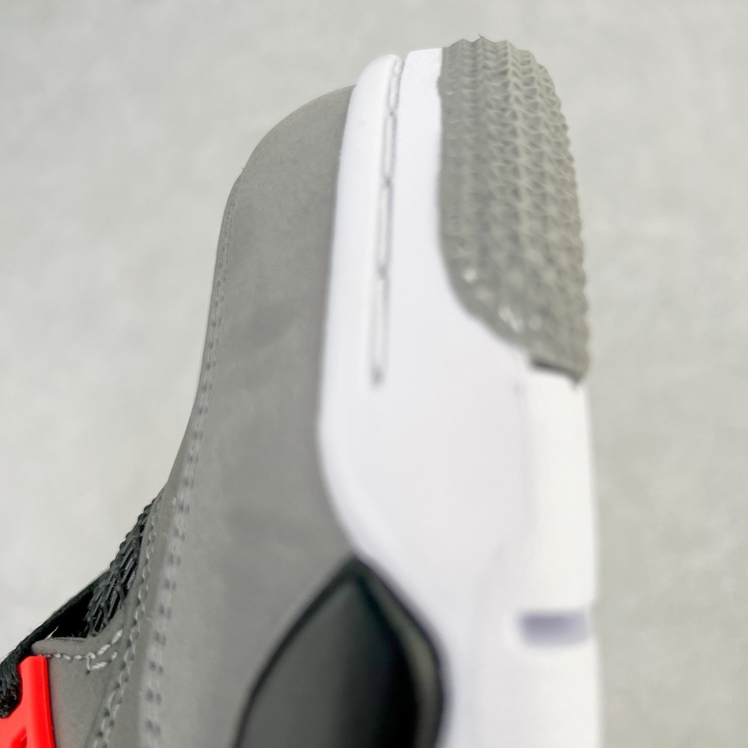 图片[16]-＃KZ神版福利回馈 Air Jordan AJ4 \\\”Infrared\\\”红外线 DH6927-061 独家外贸特供尺码含 45.5 49.5 50.5 国内外口碑最好最推荐的产品 市场中端王者 亲自操刀耗时半年巨作 全套原纸板楦头开发 确保原汁原味 完美呈现四代版型 一比一鞋头弧度高度鞋身弧度 此版本只针对中端市场 皮料材质有所更替 其他数据细节工艺流程均保持一致 绝不口嗨 细节品控鞋型随意秒杀市面3XX 4XX 原厂TPU网格鞋带扣 正确内里网布 菱角分明不变形无多余毛边 柔软性质感一致于原鞋 市场唯一原厂鞋扣模具 背面可见隐藏注塑口 原厂织唛标 原厂飞人电绣工艺 尾指中部跳三针 独家绑鞋带手法 印刷中底布 四线拉帮 米色美纹纸贴合固定 进口港宝加持 后跟自然饱满 全鞋荧光划线卡点 追求极致完美 每一双都是工艺品 多重QC质检 超越公司货的品控标准 实实在在的免检产品 尺码：40 40.5 41 42 42.5 43 44 44.5 45 45.5 46 47.5 48.5 49.5 50.5-选品中心