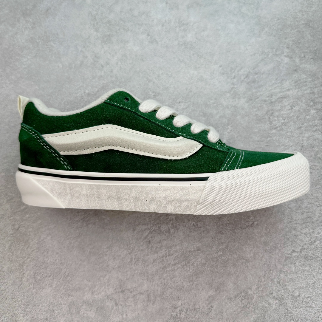 💰130 Vans Knu-Skool 绿白面包鞋n高街美式复古休闲帆布滑板鞋n肥胖版立体大LOGO 原版全皮猪八面料  尺码：35 36 36.5 37 38 38.5 39 40 40.5 41 42 42.5 43 44 45 编码：by2936000-运动鞋