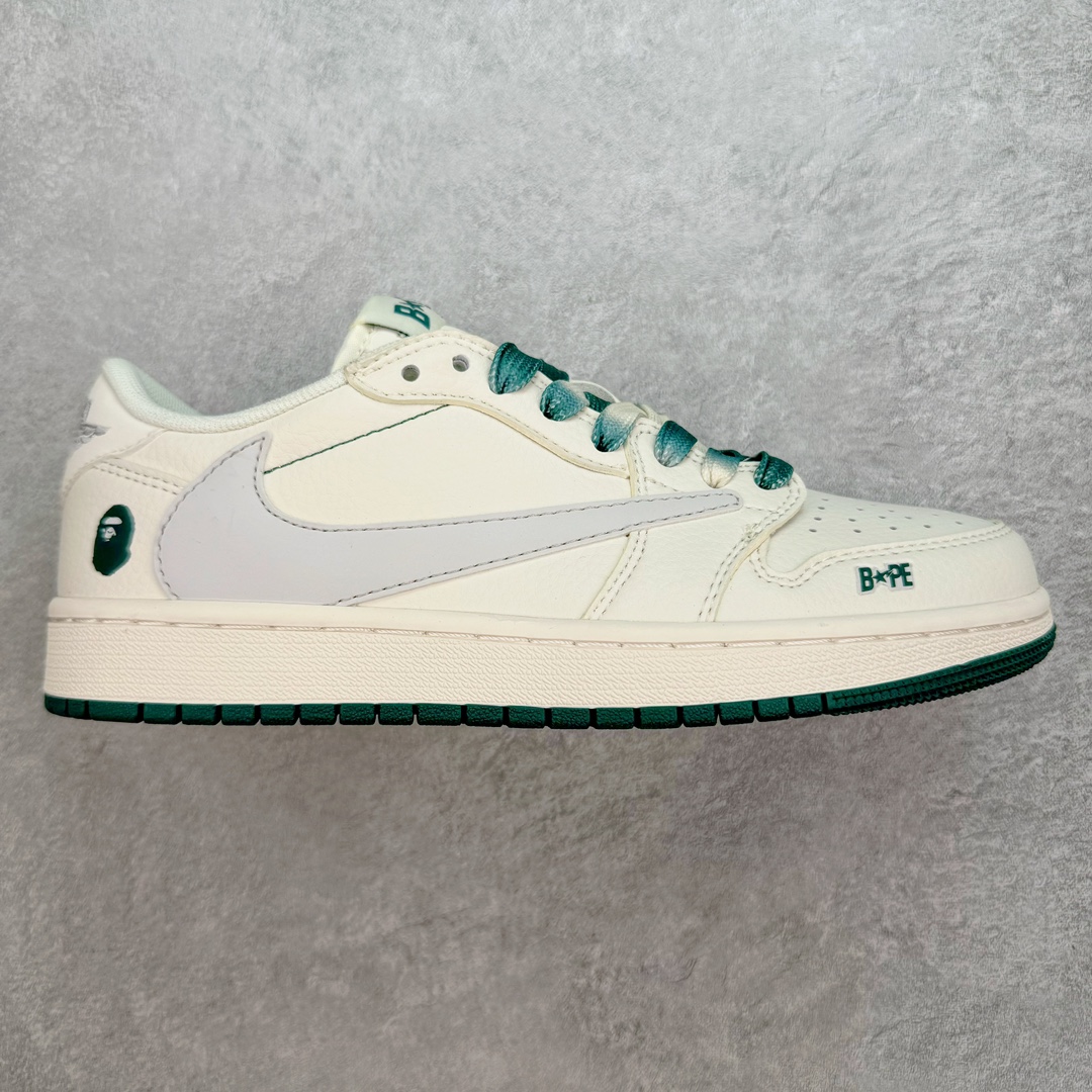 TS x Air Jordan AJ1 Low 倒钩低帮联名定制配色 XY2688-100 原厂内置气垫魔块 A模大底 头层小牛皮 鞋舌AJ原厂专用牛津布+AJ专用反口珍珠布+原厂无杂质高弹内里海棉+特殊封边弹力鞋带 尺码：36 36.5 37.5 38 38.5 39 40 40.5 41 42 42.5 43 44 44.5 45 46 47.5-选品中心