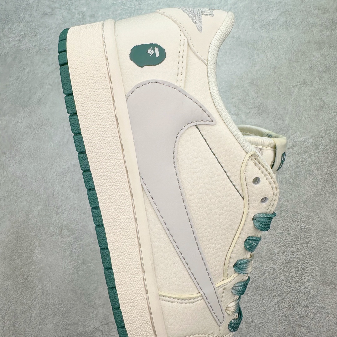 图片[6]-TS x Air Jordan AJ1 Low 倒钩低帮联名定制配色 XY2688-100 原厂内置气垫魔块 A模大底 头层小牛皮 鞋舌AJ原厂专用牛津布+AJ专用反口珍珠布+原厂无杂质高弹内里海棉+特殊封边弹力鞋带 尺码：36 36.5 37.5 38 38.5 39 40 40.5 41 42 42.5 43 44 44.5 45 46 47.5-选品中心