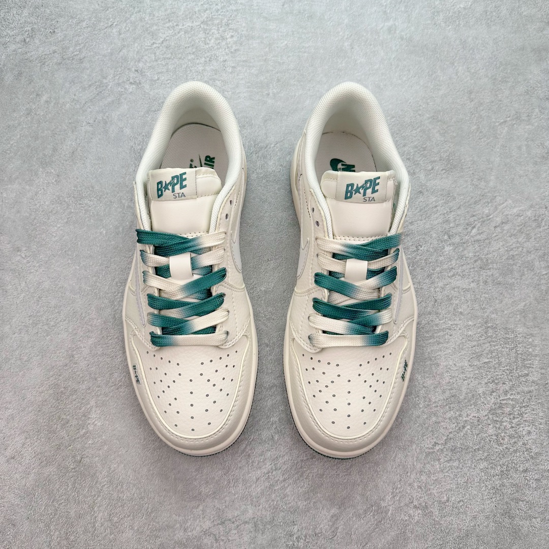 图片[2]-TS x Air Jordan AJ1 Low 倒钩低帮联名定制配色 XY2688-100 原厂内置气垫魔块 A模大底 头层小牛皮 鞋舌AJ原厂专用牛津布+AJ专用反口珍珠布+原厂无杂质高弹内里海棉+特殊封边弹力鞋带 尺码：36 36.5 37.5 38 38.5 39 40 40.5 41 42 42.5 43 44 44.5 45 46 47.5-选品中心