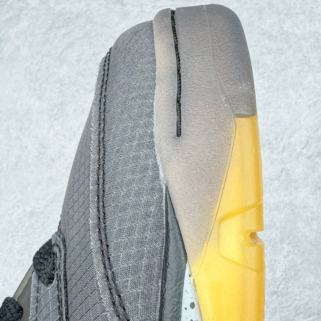 图片[19]-＃Ljr特供 Off-White™ x Air Jordan Retro AJ5 OW联名黑蝉翼 DH8565-100 全新改良批次 恪守真诚 承诺混一赔十 高端零售裸鞋圈特供批次 SZ原厂全套原楦原纸板冲刀磨具开发 原厂皮料加持 原厂港宝加持定型后跟R度完美 同源原厂电绣 飞翼针数密度立体效果一致 百分百一致原鞋 原厂拉帮工艺 针距密度一致 后跟弧度收口自然不对折 极致一眼正品既视感 进口玻璃冲刀皮料裁剪零毛边 全鞋电脑针车工艺 品控清洁度最高QC检验标准 免检产品 原厂订购鞋盒、鞋标、防尘纸、鞋撑、鞋带 追求极致的原厂味道 尺码：40.5 41 42 42.5 43 44 44.5 45 46 47.5-选品中心