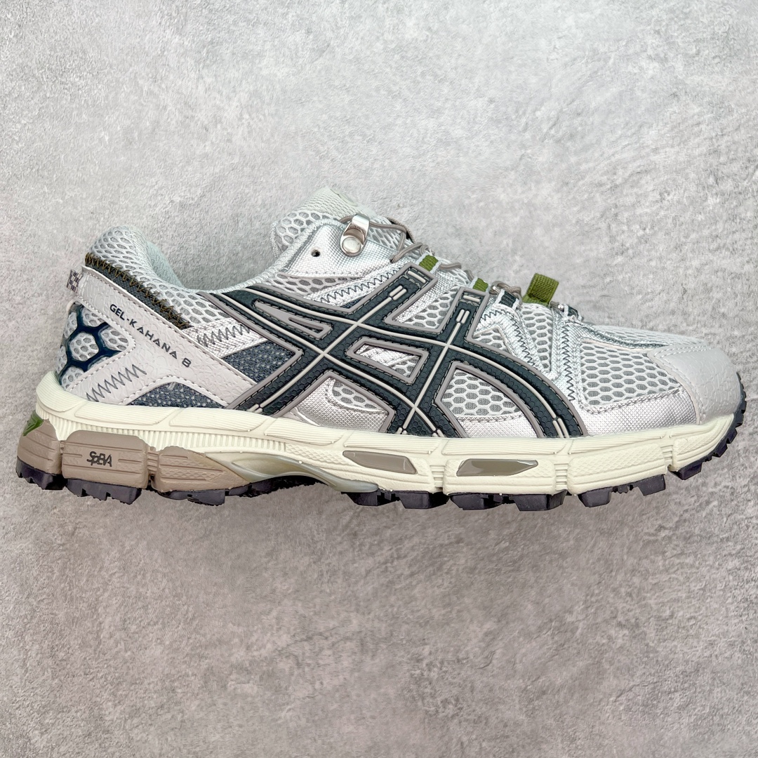 💰150 ASICS GEL-KAHANA K8 亚瑟士越野跑步鞋抓地稳定运动鞋缓震耐磨跑鞋 GEL-KAHANA系列为实用级越野跑鞋 融合机能和户外潮流强势回归 核心科技GEL内置于后跟 配合SPEVA弹性中底 减轻落地时地面对脚部的冲击力 中底内侧DYNAMIC DUOMAX 双密度防倾斜装置和中足补强结构 以及后跟几何形状构造 多方面支撑保护 AHAR耐磨橡胶大底 配合沟槽纹路设计 增强抓地力 后足GEL缓冲系统 减轻冲击时的冲击 实现平稳过渡 Trusstic系统 减少鞋底的重量 同时保留了鞋子结构的完整性 尺码：36 37 38 39 39.5 40 40.5 41.5 42 42.5 43.5 44 45 编码：Sby2936020-运动鞋