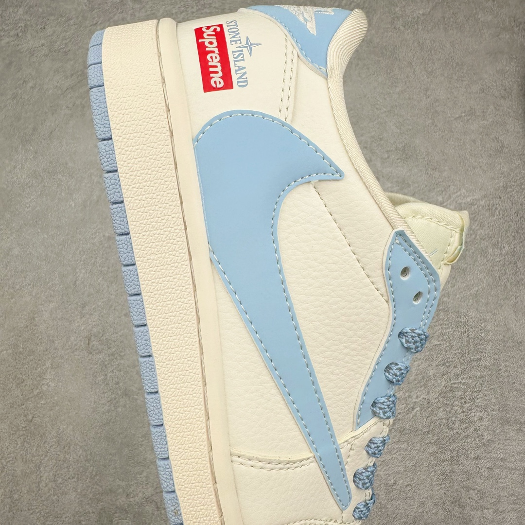 图片[6]-TS x Air Jordan AJ1 Low 倒钩低帮联名定制配色 BB6588-105 原厂内置气垫魔块 A模大底 头层小牛皮 鞋舌AJ原厂专用牛津布+AJ专用反口珍珠布+原厂无杂质高弹内里海棉+特殊封边弹力鞋带 尺码：36 36.5 37.5 38 38.5 39 40 40.5 41 42 42.5 43 44 44.5 45 46 47.5-选品中心
