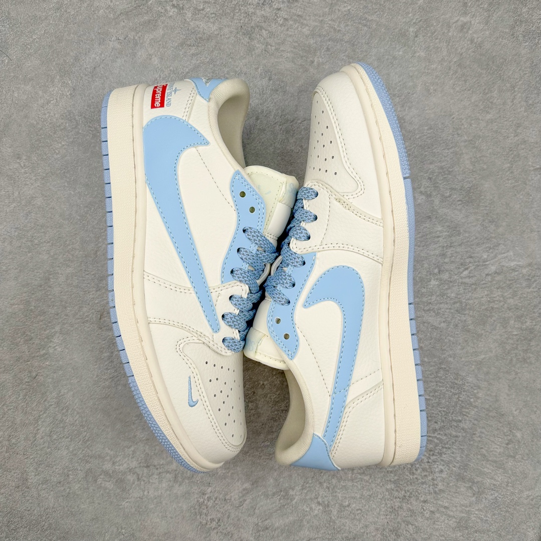 图片[3]-TS x Air Jordan AJ1 Low 倒钩低帮联名定制配色 BB6588-105 原厂内置气垫魔块 A模大底 头层小牛皮 鞋舌AJ原厂专用牛津布+AJ专用反口珍珠布+原厂无杂质高弹内里海棉+特殊封边弹力鞋带 尺码：36 36.5 37.5 38 38.5 39 40 40.5 41 42 42.5 43 44 44.5 45 46 47.5-选品中心
