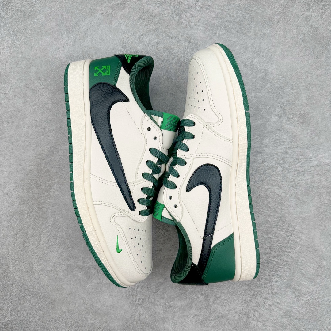 图片[3]-TS x Air Jordan AJ1 Low 倒钩低帮联名定制配色 BB6588-105 原厂内置气垫魔块 A模大底 头层小牛皮 鞋舌AJ原厂专用牛津布+AJ专用反口珍珠布+原厂无杂质高弹内里海棉+特殊封边弹力鞋带 尺码：36 36.5 37.5 38 38.5 39 40 40.5 41 42 42.5 43 44 44.5 45 46 47.5-选品中心