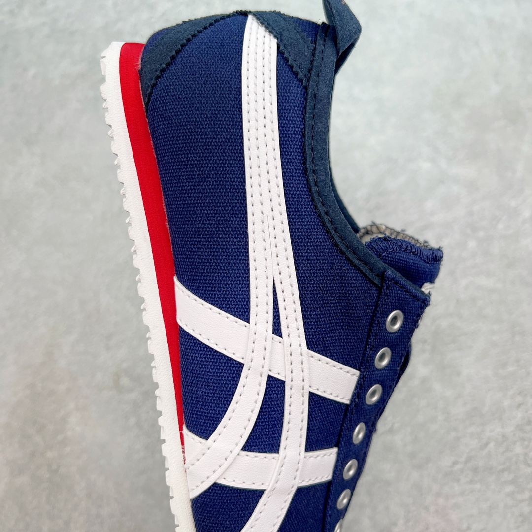 图片[6]-💰120 ＃HK纯原 Asics Onitsuka Tiger MEXICO 66 亚瑟士鬼冢虎复古经典板鞋 市场最强版本 原厂牛津布加持 海外订单工厂出品 超成熟稳定的做工品控 原装全套纸板楦头开发 原汁原味 完美呈现版型 私模正确鞋底咬花纹路 一比一鞋头弧度高度鞋身弧度 绝不口嗨 细节品控鞋型随意秒杀市面 原档咬花纹路私模大底 一个单元有六个三角形 总体形拼接呈现花瓣状 官方四联吊牌 原装Ortholite轻量化鞋垫 原盒原配 质保卡 说明书 钢印防尘纸  纸板中底带钢印 乳胶组合鞋垫 支持全方位的对比专柜 产品从款式颜色造型上体现出追求舒适和细节的完美 鞋类更是推崇手工制作的严谨与完美 融舒适性与可穿性的设计风格 注重细节的完美和别致魅力 既保持稳重 又不失轻松的时尚感 尺码：36 37 37.5 38 39 39.5 40 40.5 41.5 42 42.5 43.5 44 45 46 编码：by1936090-运动鞋