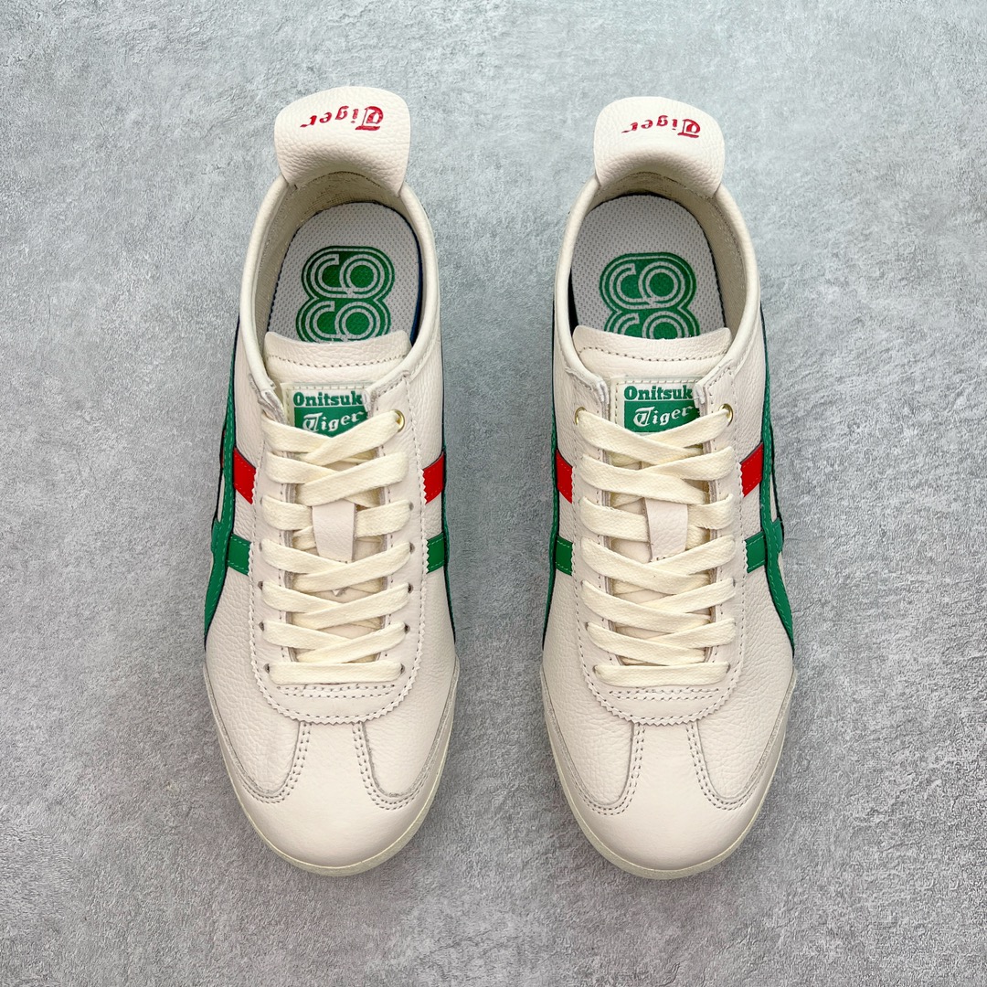 图片[2]-💰160 ＃HK纯原 Asics Onitsuka Tiger MEXICO 66 亚瑟士鬼冢虎复古经典板鞋 市场最强版本 头层小羊皮加持 海外订单工厂出品 超成熟稳定的做工品控 原装全套纸板楦头开发 原汁原味 完美呈现版型 私模正确鞋底咬花纹路 一比一鞋头弧度高度鞋身弧度 绝不口嗨 细节品控鞋型随意秒杀市面 原档咬花纹路私模大底 一个单元有六个三角形 总体形拼接呈现花瓣状 官方四联吊牌 原装Ortholite轻量化鞋垫 原盒原配 质保卡 说明书 钢印防尘纸  纸板中底带钢印 乳胶组合鞋垫 支持全方位的对比专柜 产品从款式颜色造型上体现出追求舒适和细节的完美 鞋类更是推崇手工制作的严谨与完美 融舒适性与可穿性的设计风格 注重细节的完美和别致魅力 既保持稳重 又不失轻松的时尚感 尺码：36 37 37.5 38 39 39.5 40 40.5 41.5 42 42.5 43.5 44 45 46 编码：by2936030-运动鞋