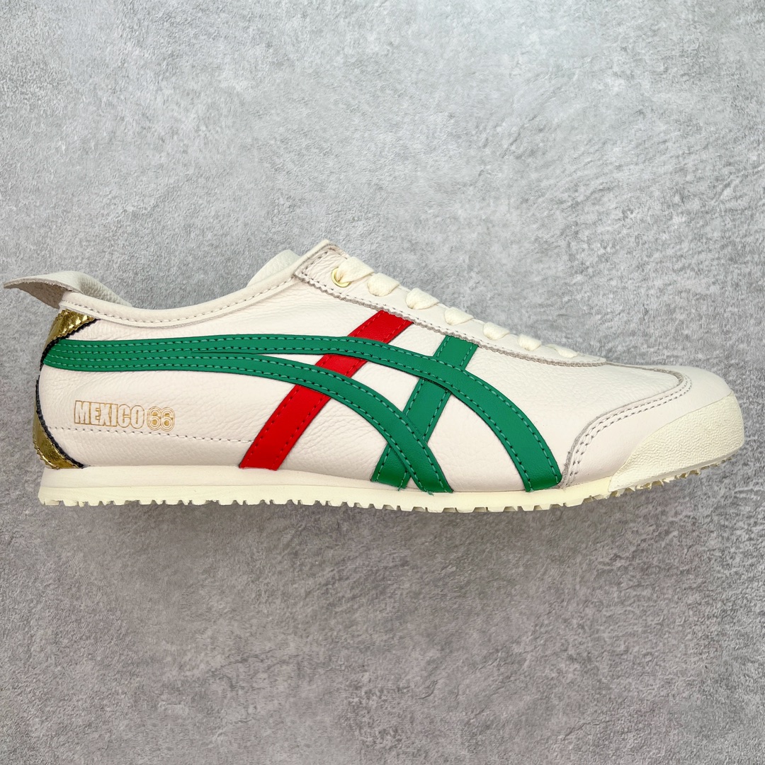 💰160 ＃HK纯原 Asics Onitsuka Tiger MEXICO 66 亚瑟士鬼冢虎复古经典板鞋 市场最强版本 头层小羊皮加持 海外订单工厂出品 超成熟稳定的做工品控 原装全套纸板楦头开发 原汁原味 完美呈现版型 私模正确鞋底咬花纹路 一比一鞋头弧度高度鞋身弧度 绝不口嗨 细节品控鞋型随意秒杀市面 原档咬花纹路私模大底 一个单元有六个三角形 总体形拼接呈现花瓣状 官方四联吊牌 原装Ortholite轻量化鞋垫 原盒原配 质保卡 说明书 钢印防尘纸  纸板中底带钢印 乳胶组合鞋垫 支持全方位的对比专柜 产品从款式颜色造型上体现出追求舒适和细节的完美 鞋类更是推崇手工制作的严谨与完美 融舒适性与可穿性的设计风格 注重细节的完美和别致魅力 既保持稳重 又不失轻松的时尚感 尺码：36 37 37.5 38 39 39.5 40 40.5 41.5 42 42.5 43.5 44 45 46 编码：by2936030-运动鞋