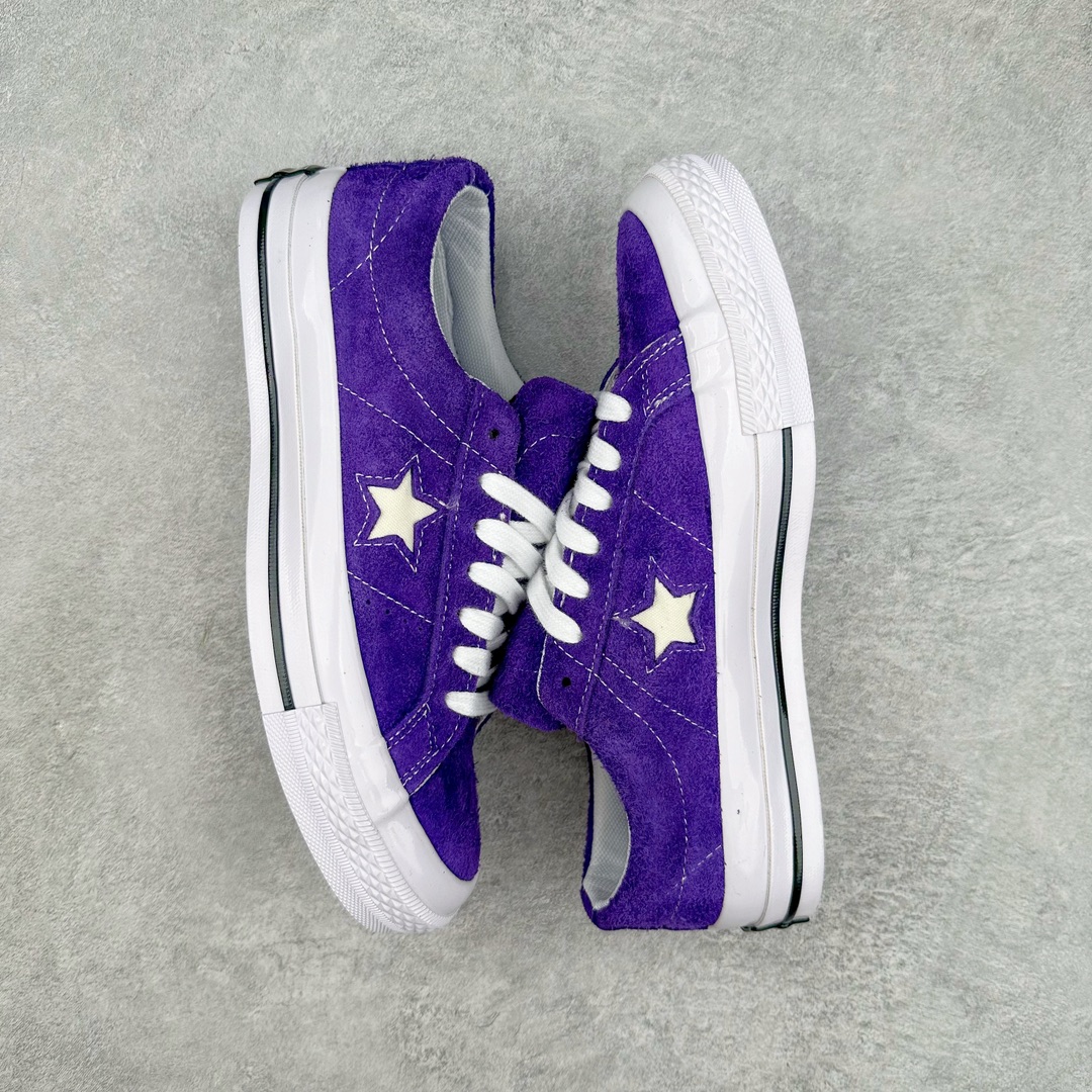 图片[3]-💰150 Converse One Star 紫色一星n匡威低帮复古紫色翻毛皮运动情侣休闲鞋n鞋面采用翻毛皮材质 自然优雅 搭配标志性的One Star Logo 凸显充满现代感风格 融入SKATE元素 源于街头设计灵感 呈现出舒适的穿着体验 让你尽享运动中的乐趣 货号：171586C 尺码：35 36 36.5 37 37.5 38 39 39.5 40 41 41.5 42 42.5 43 44 编码：by2936020-运动鞋