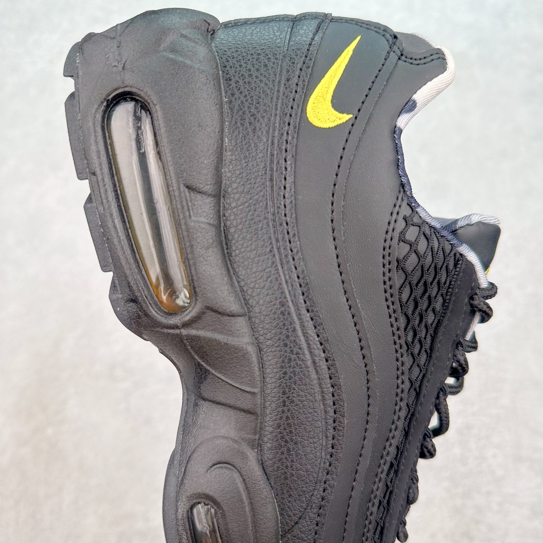 图片[6]-＃MX版 NK Air Max 95 复古减震气垫跑鞋 FB2709-003 经典重温 外单专供大厂出品 品质稳定 一百余色 终端操作 鞋款设计灵感源于人体构造 中底设计基于人体的脊柱构造 是整体设计的核心 尼龙孔眼代表了肋骨 而分层式面板和网眼象征着肌肉纤维和肉体组织 Air Max 95采用了两个独立的吹塑成型的Air-Sole单元 并首次在前掌使用可视化气垫设计 Swoosh logo夜当作一个 点符号放在了鞋子的后帮位置 20年的发展让 AIR MAX 95有了不同的故事 20年后再度面向世人的时候 焕然一新的面貌 让人有了另外一种清新脱俗的感觉 尺码：39 40 40.5 41 42 42.5 43 44 44.5 45 46 47.5 48-选品中心