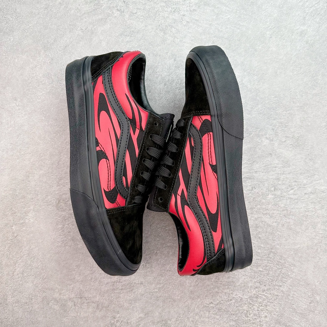 图片[3]-Vans Old Skool 黑红火焰🔥 舒适百搭 防滑减震 休闲硫化板鞋 货号：VN000D56458 尺码：35 36 36.5 37 38 38.5 39 40 40.5 41 42 42.5 43 44 45-选品中心