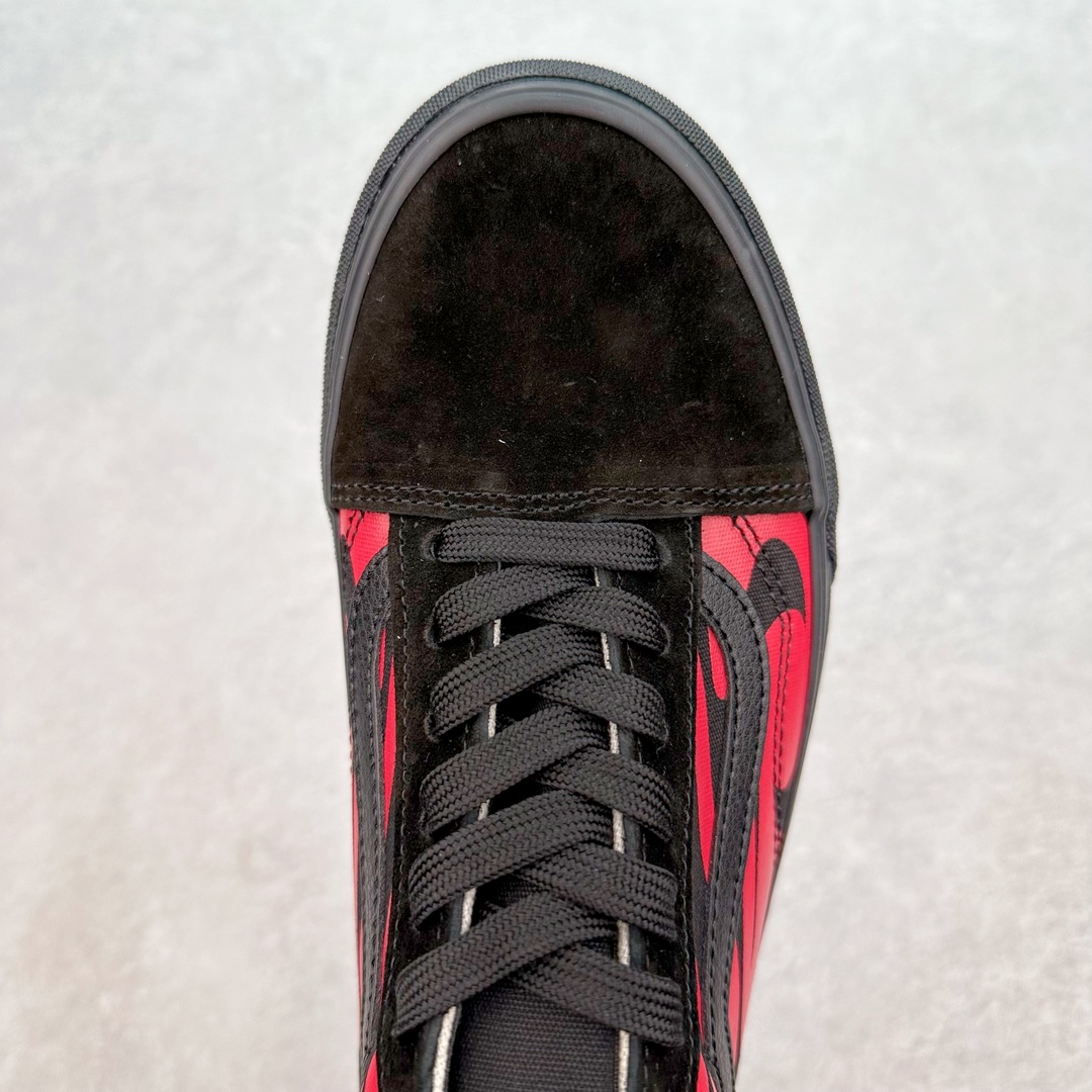 图片[4]-Vans Old Skool 黑红火焰🔥 舒适百搭 防滑减震 休闲硫化板鞋 货号：VN000D56458 尺码：35 36 36.5 37 38 38.5 39 40 40.5 41 42 42.5 43 44 45-选品中心