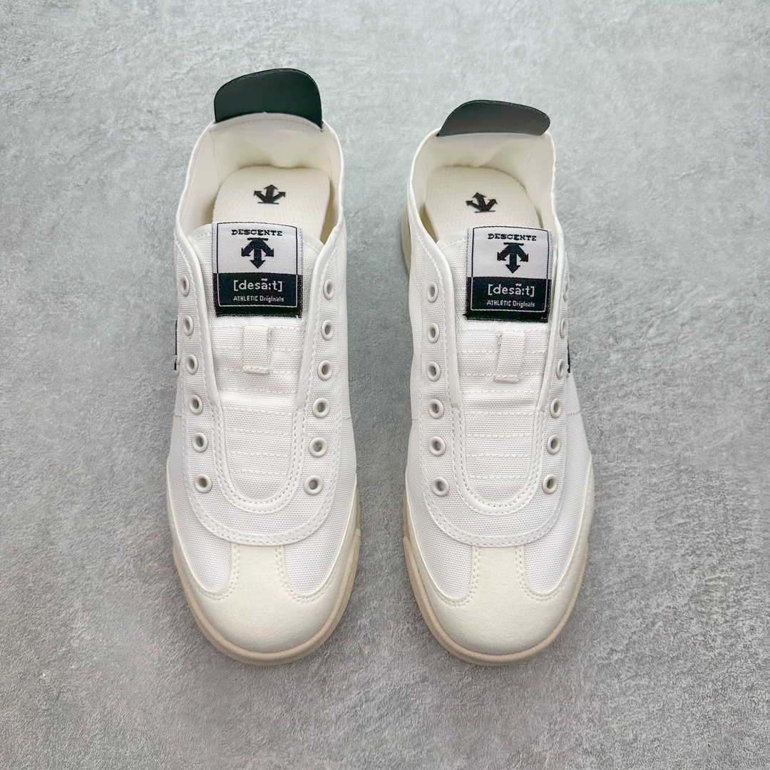 图片[2]-＃纯原 DESCENTE CHRON 迪桑特复古运动一脚蹬帆布鞋透气休闲鞋 轻松方便的一脚蹬设计 搭配轻质弹性鞋底 脚感舒适 简洁的帆布鞋面设计适用于多场景穿搭 尺码：36 36.5 37.5 38 38.5 39 40 40.5 41 42 42.5 43 44 44.5 45-选品中心