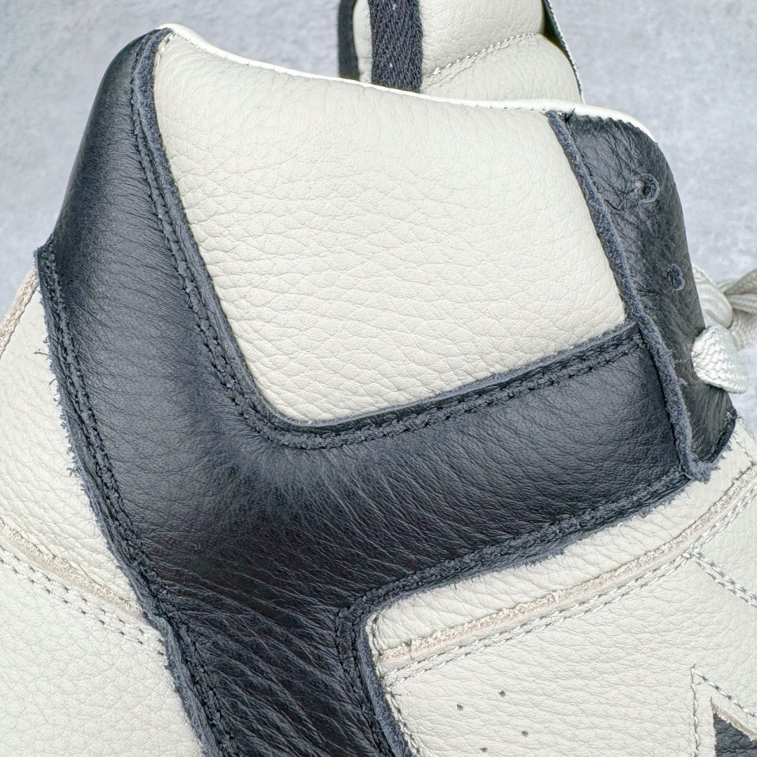 图片[12]-＃DG纯原 Rick Owens FogachineGeobasket 瑞克·欧文斯高帮皮面时尚运动板鞋 灰黑 二级市场已经7K以上 平台客户随意卖四位数 RO广东原厂出品 纯原天花板 原版一比一复刻 冲正绝不翻车 还原度达到百分之98以上 原楦开发纸版版型 ZP拆解原版1：1复模裁片纸版 力求做到0错位 这样才能达到和zp一致的鞋型味道 采用进口cnc数控机床开发对版独家tpu奶香大底 区别于市场所有版本 zp同源全头层粒面小牛皮 达到和zp一致手感 原厂进口细纹布 万邦订购原厂高弹粉红色海绵 内里搭配软质细腻羊皮 TPU高密度大底 软硬度透光度高已经测试和原版一致 尺码：36 37 38 39 40 41 42 43 44 45 46-选品中心