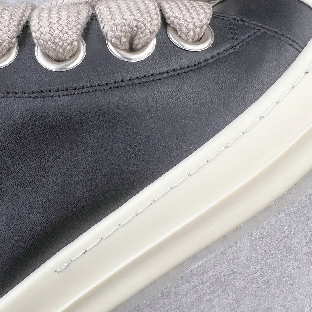 图片[11]-＃DG纯原 Rick Owens Drkshdw 瑞克·欧文斯低帮皮面时尚运动板鞋 黑白 二级市场已经7K以上 平台客户随意卖四位数 RO广东原厂出品 纯原天花板 原版一比一复刻 冲正绝不翻车 还原度达到百分之98以上 原楦开发纸版版型 ZP拆解原版1：1复模裁片纸版 力求做到0错位 这样才能达到和zp一致的鞋型味道 采用进口cnc数控机床开发对版独家tpu奶香大底 区别于市场所有版本 zp同源全头层粒面小牛皮 达到和zp一致手感 原厂进口细纹布 万邦订购原厂高弹粉红色海绵 内里搭配软质细腻羊皮 TPU高密度大底 软硬度透光度高已经测试和原版一致 尺码：36 37 38 39 40 41 42 43 44 45 46-选品中心