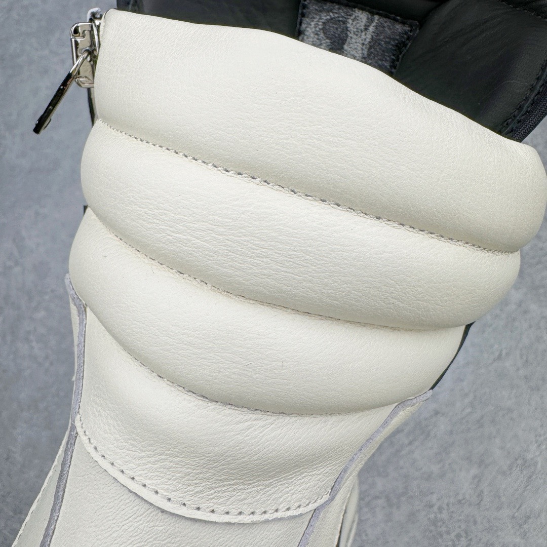 图片[13]-＃DG纯原 Rick Owens Edfu 瑞克·欧文斯高帮皮面时尚运动板鞋 黑白 二级市场已经7K以上 平台客户随意卖四位数 RO广东原厂出品 纯原天花板 原版一比一复刻 冲正绝不翻车 还原度达到百分之98以上 原楦开发纸版版型 ZP拆解原版1：1复模裁片纸版 力求做到0错位 这样才能达到和zp一致的鞋型味道 采用进口cnc数控机床开发对版独家tpu奶香大底 区别于市场所有版本 zp同源全头层粒面小牛皮 达到和zp一致手感 原厂进口细纹布 万邦订购原厂高弹粉红色海绵 内里搭配软质细腻羊皮 TPU高密度大底 软硬度透光度高已经测试和原版一致 尺码：36 37 38 39 40 41 42 43 44 45 46-选品中心