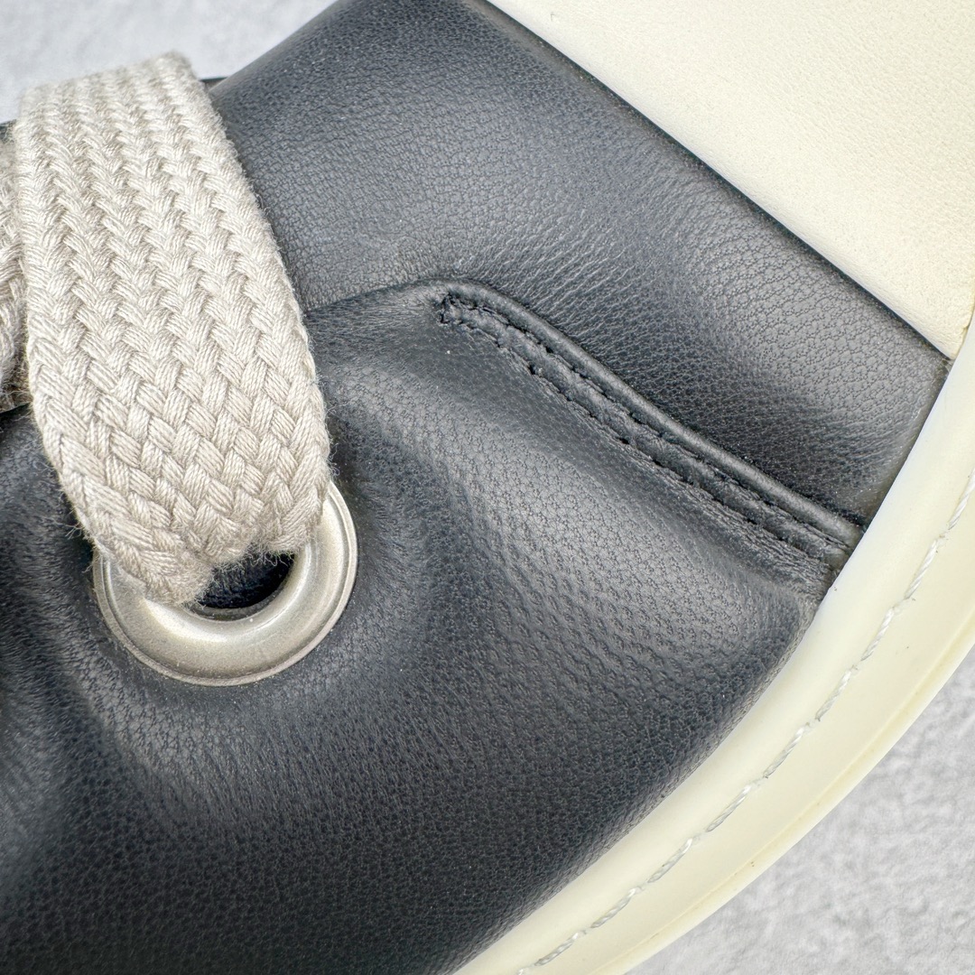 图片[11]-＃DG纯原 Rick Owens FW23 LUXOR 瑞克·欧文斯低帮皮面时尚运动板鞋面包鞋 黑白 二级市场已经7K以上 平台客户随意卖四位数 RO广东原厂出品 纯原天花板 原版一比一复刻 冲正绝不翻车 还原度达到百分之98以上 原楦开发纸版版型 ZP拆解原版1：1复模裁片纸版 力求做到0错位 这样才能达到和zp一致的鞋型味道 采用进口cnc数控机床开发对版独家tpu奶香大底 区别于市场所有版本 zp同源定制尼龙布 达到和zp一致手感 原厂进口细纹布 万邦订购原厂高弹粉红色海绵 内里搭配软质细腻羊皮 TPU高密度大底 软硬度透光度高已经测试和原版一致 尺码：36 37 38 39 40 41 42 43 44 45 46-选品中心