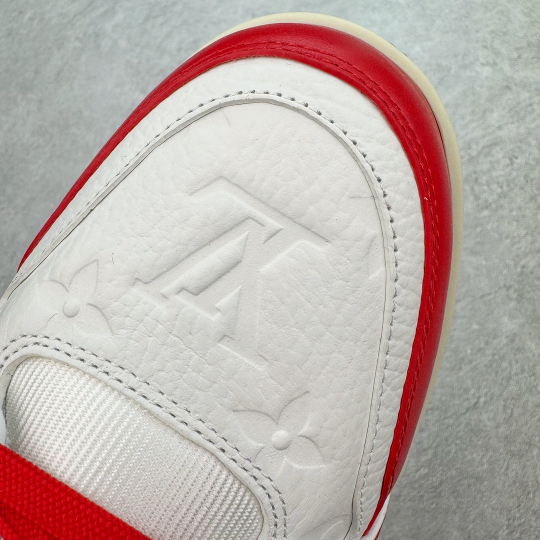 图片[12]-＃FS顶级特价 Louis Vuitton Trainer lv时装走秀运动鞋 实力大厂出品 平台专供 成熟的做工稳定的品控 完美鞋型超高的清洁度 零毛边线头瑕疵 全套原楦原纸版原鞋开模 全网最具灵魂的版型 正确原装黄色鞋盒 正确中底印花 鞋面印花3D高频深度立体 全鞋电脑针车 紧密相连 针距密度一致 环保乳胶注塑鞋垫 厚度脚感还原原版 皮面裁剪部位 统一油边封口工艺 原装橡胶大底含胶量大底组合零偏差 专柜全套包装 防尘袋 说明书 质保卡 男女鞋 尺码：35 36 37 38 39 40 41 42 43 44 45-选品中心