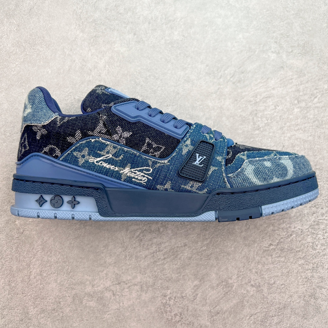 图片[5]-＃GX Louis Vuitton Trainer lv时装走秀运动鞋 实力大厂出品 平台专供 全网最全配色更新最快 最成熟的做工稳定的品控 完美鞋型超高的清洁度 零毛边线头瑕疵 全套原楦原纸版原鞋开模 全网最具灵魂的版型 正确原装黄色鞋盒 正确中底印花 鞋面印花3D高频深度立体 全鞋电脑针车 紧密相连 针距密度一致 环保乳胶注塑鞋垫 厚度脚感还原原版 皮面裁剪部位 统一油边封口工艺 原装橡胶大底含胶量大底组合零偏差 专柜全套包装 防尘袋 说明书 质保卡 男女鞋 尺码：35 36 37 38 39 40 41 42 43 44 45-选品中心