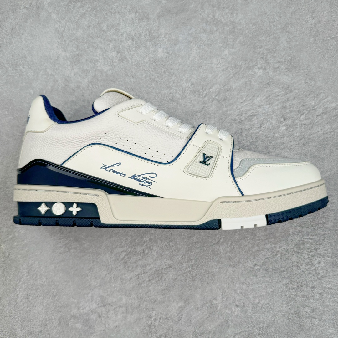 图片[7]-＃GX Louis Vuitton Trainer lv时装走秀运动鞋 实力大厂出品 平台专供 全网最全配色更新最快 最成熟的做工稳定的品控 完美鞋型超高的清洁度 零毛边线头瑕疵 全套原楦原纸版原鞋开模 全网最具灵魂的版型 正确原装黄色鞋盒 正确中底印花 鞋面印花3D高频深度立体 全鞋电脑针车 紧密相连 针距密度一致 环保乳胶注塑鞋垫 厚度脚感还原原版 皮面裁剪部位 统一油边封口工艺 原装橡胶大底含胶量大底组合零偏差 专柜全套包装 防尘袋 说明书 质保卡 男女鞋 尺码：35 36 37 38 39 40 41 42 43 44 45-选品中心