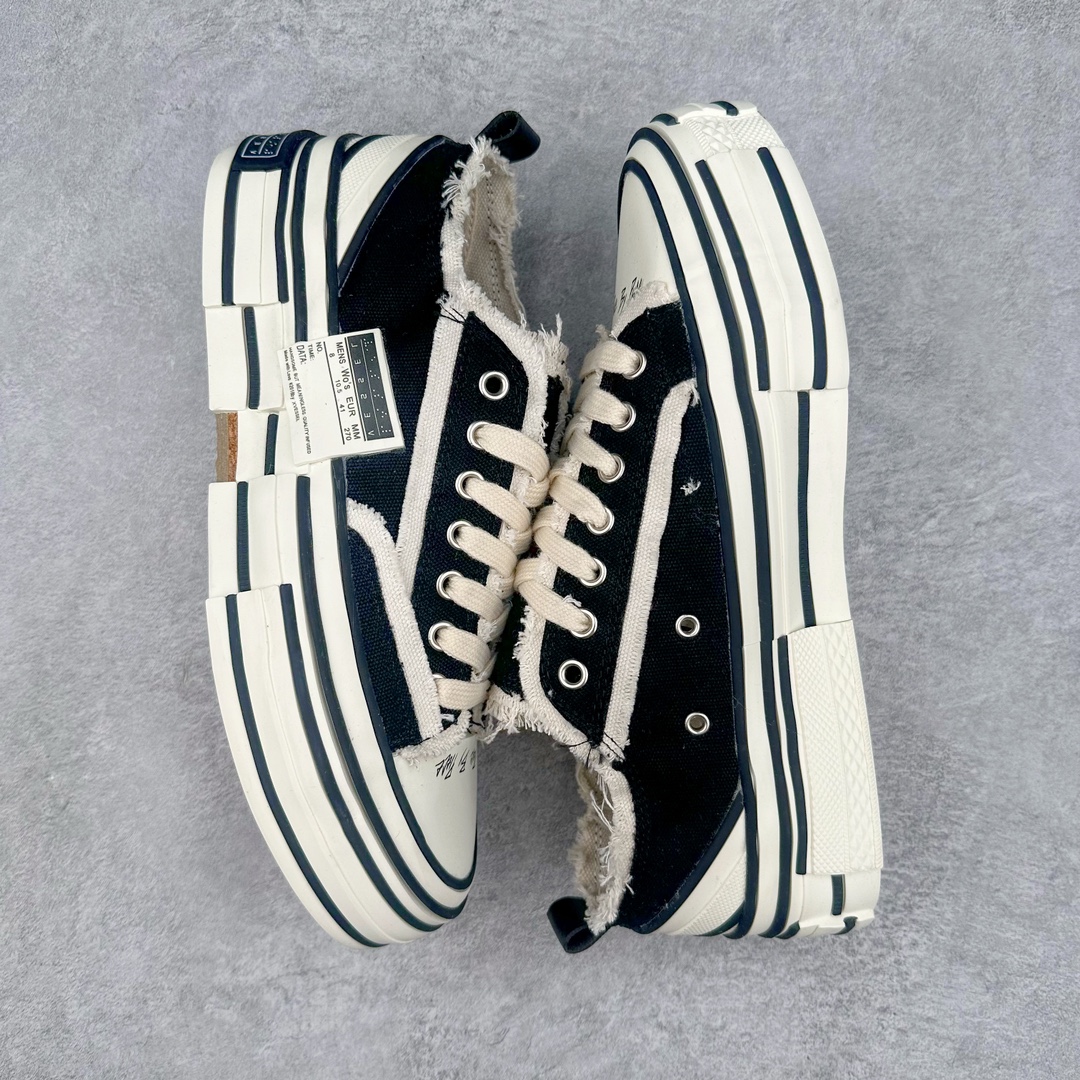 图片[3]-＃B版性价比 众明星网红上脚 吴建豪个人新锐品牌xVESSEL G.O.P. Low解构重叠厚底软木低帮百搭增高帆布硫化板鞋 支持扫码防伪标签特殊效果#升级厚实木塞内底#纯手工贴合多重围条硫化工艺#正确渐变效果原盒包装物#采用12蛊司厚实舒适帆布面料#流苏做旧复古效果 余文乐 蔡徐坤助攻款式 尺码：35 36 37 38 39 40 41 42 43 44 45-选品中心